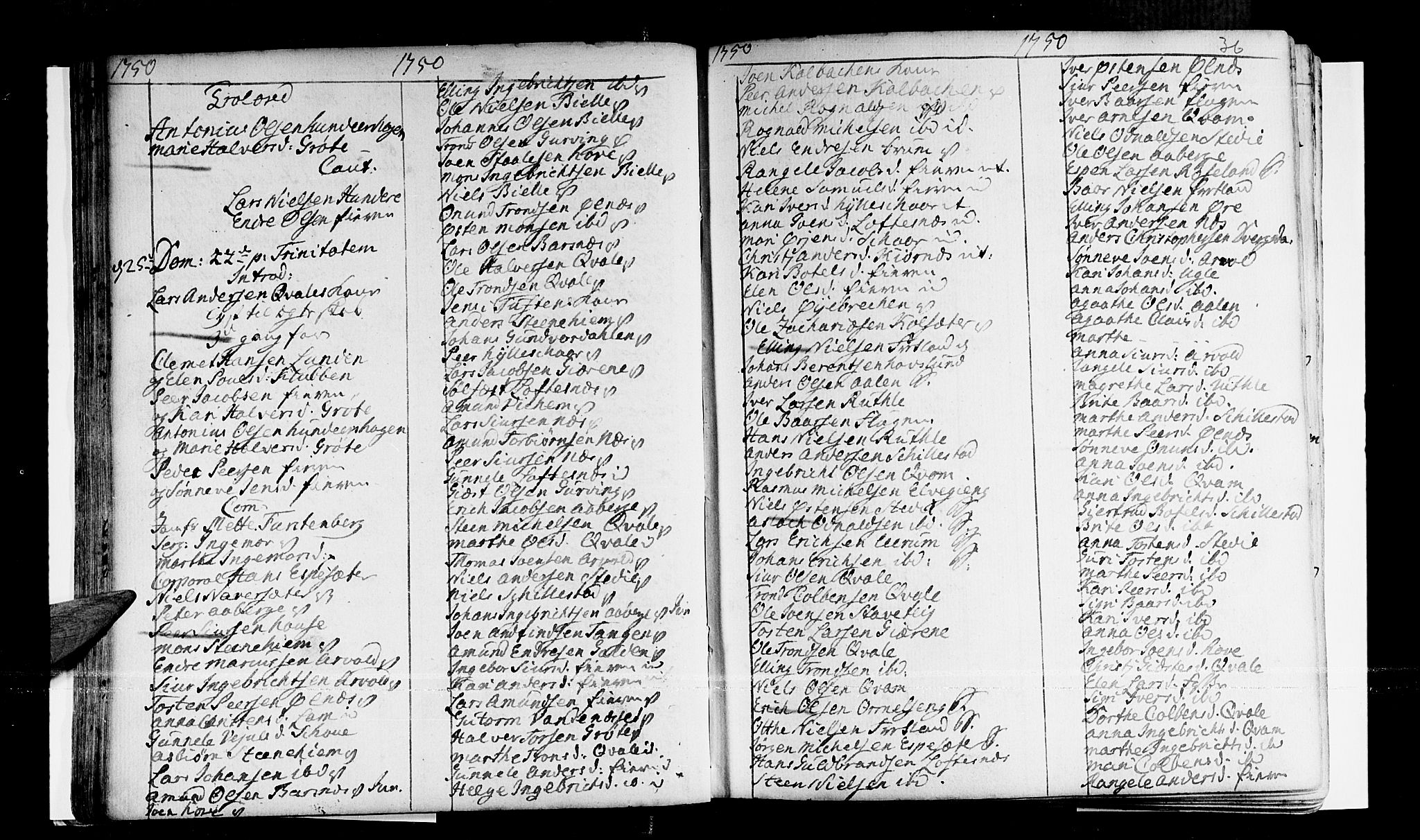 Sogndal sokneprestembete, AV/SAB-A-81301/H/Haa/Haaa/L0003: Parish register (official) no. A 3, 1747-1768, p. 36