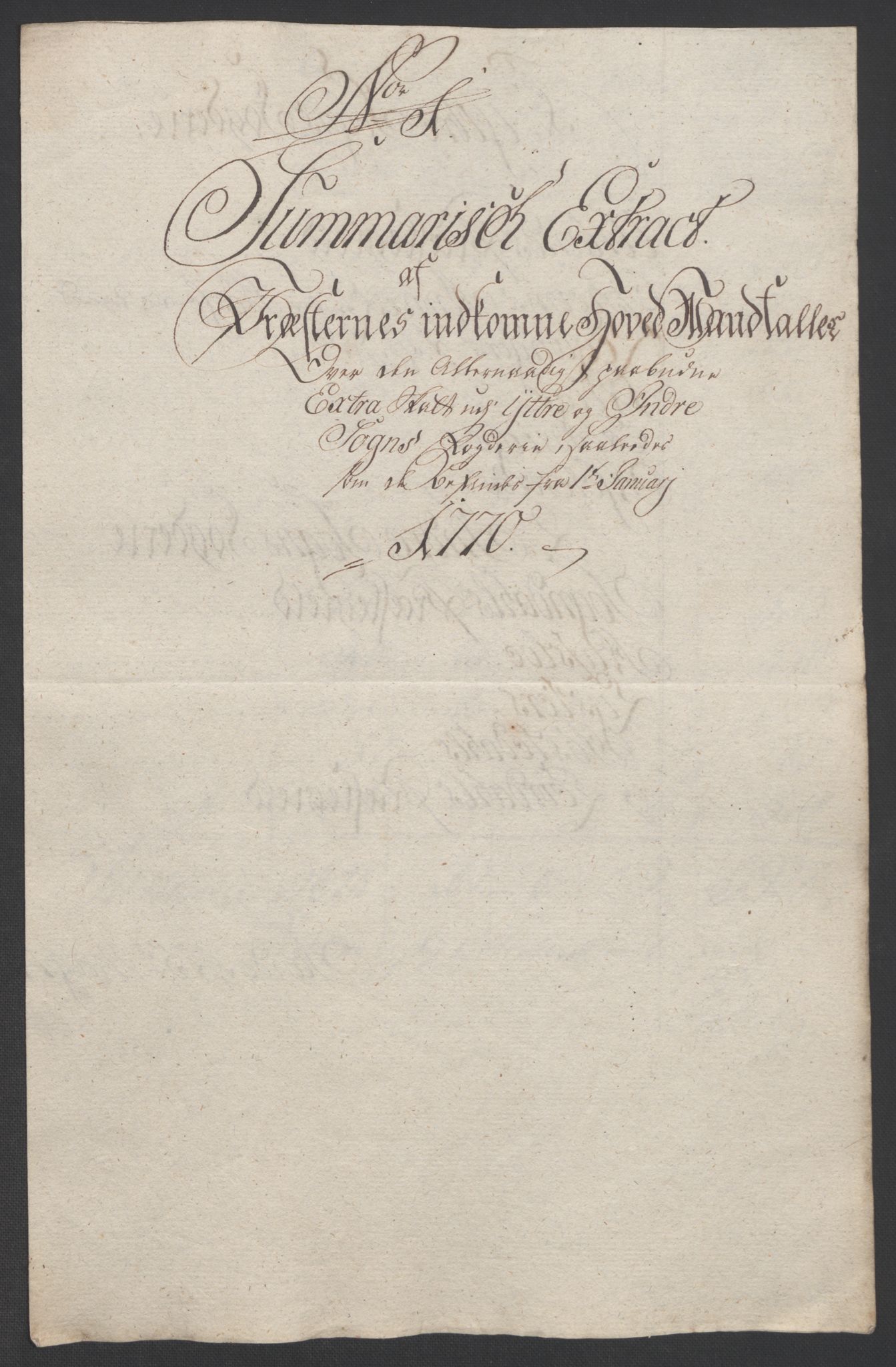 Rentekammeret inntil 1814, Realistisk ordnet avdeling, RA/EA-4070/Ol/L0018: [Gg 10]: Ekstraskatten, 23.09.1762. Sogn, 1762-1772, p. 264