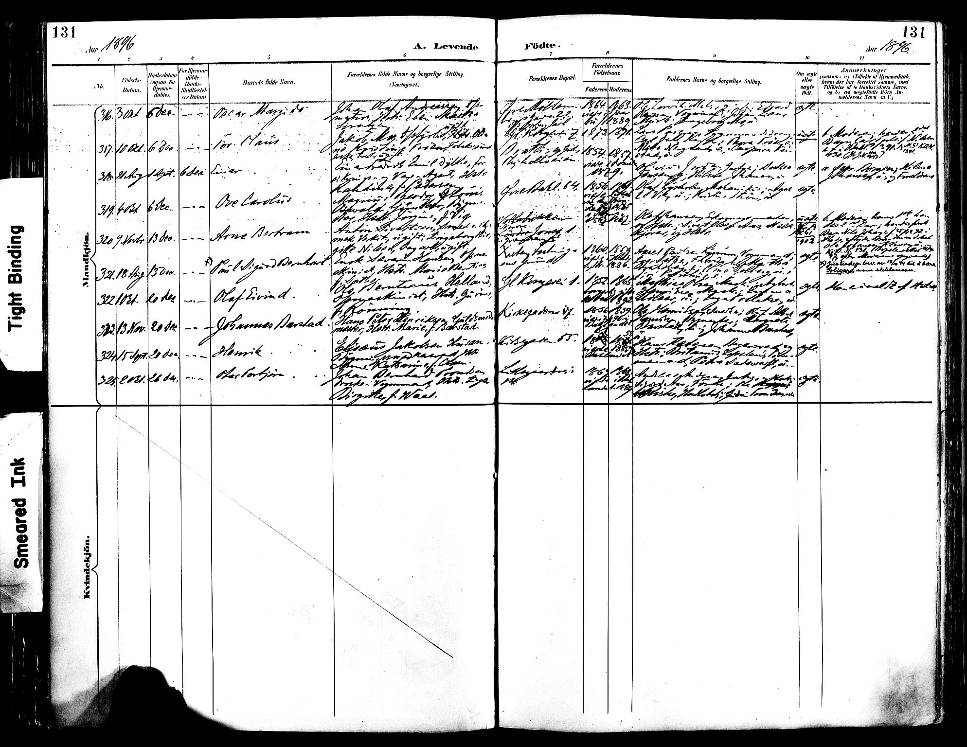 Ministerialprotokoller, klokkerbøker og fødselsregistre - Sør-Trøndelag, SAT/A-1456/604/L0197: Parish register (official) no. 604A18, 1893-1900, p. 131