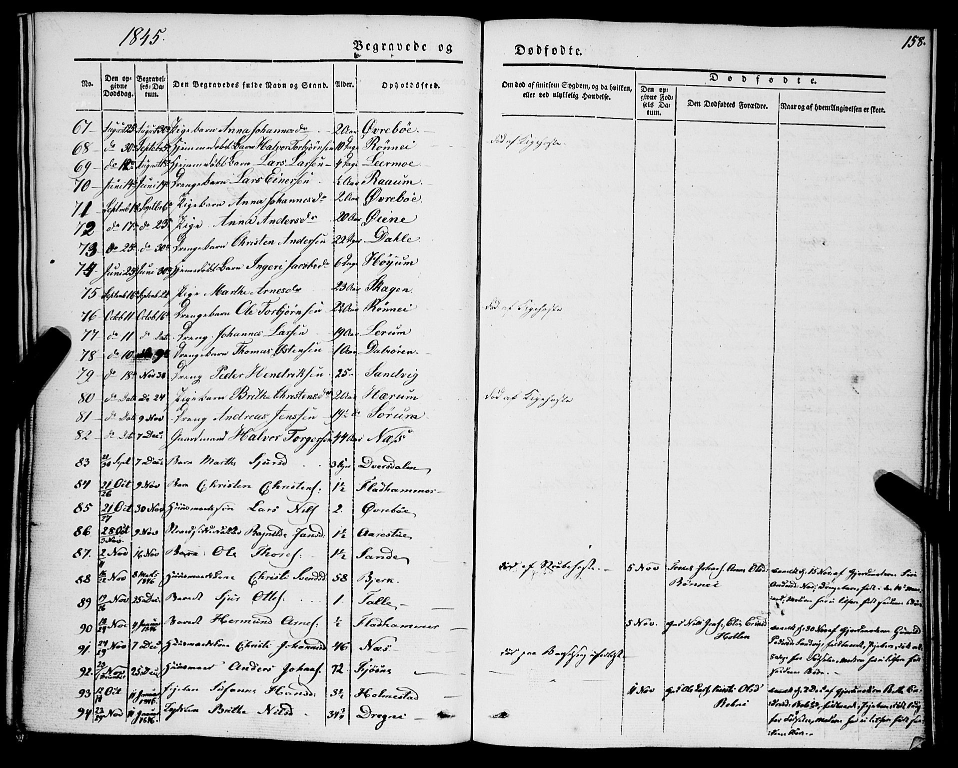 Luster sokneprestembete, AV/SAB-A-81101/H/Haa/Haaa/L0006: Parish register (official) no. A 6, 1840-1848, p. 158