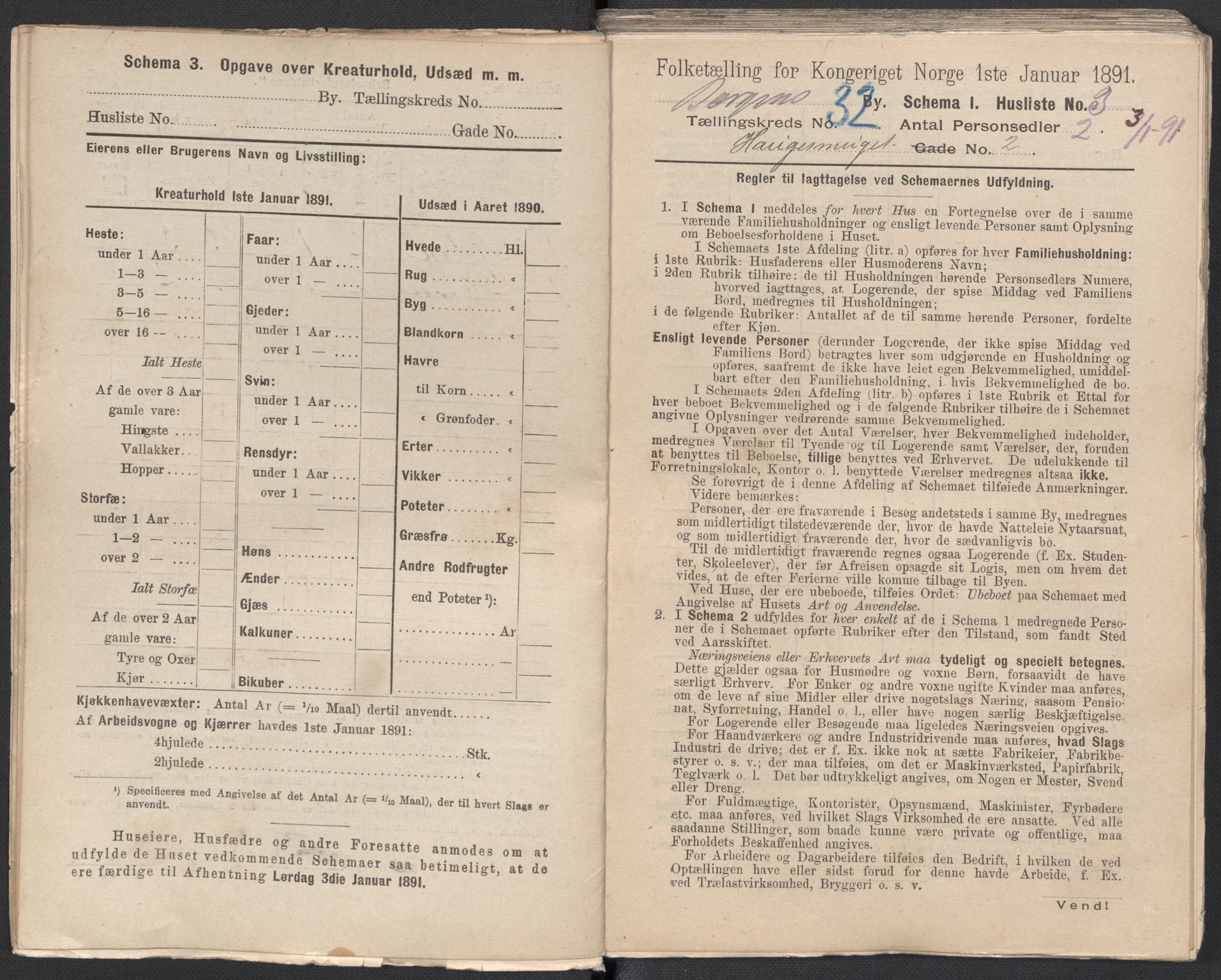 RA, 1891 Census for 1301 Bergen, 1891, p. 5002