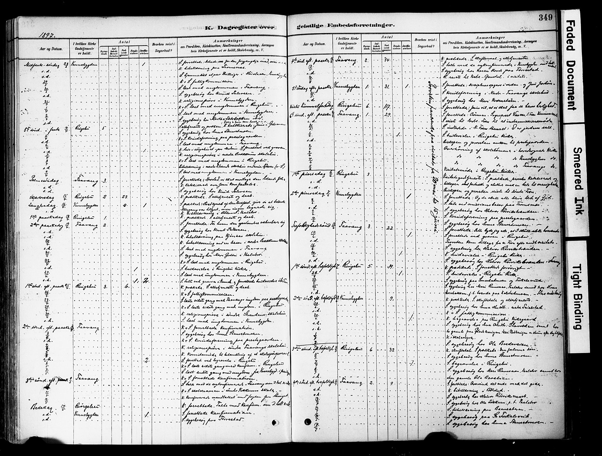 Ringebu prestekontor, AV/SAH-PREST-082/H/Ha/Haa/L0008: Parish register (official) no. 8, 1878-1898, p. 349