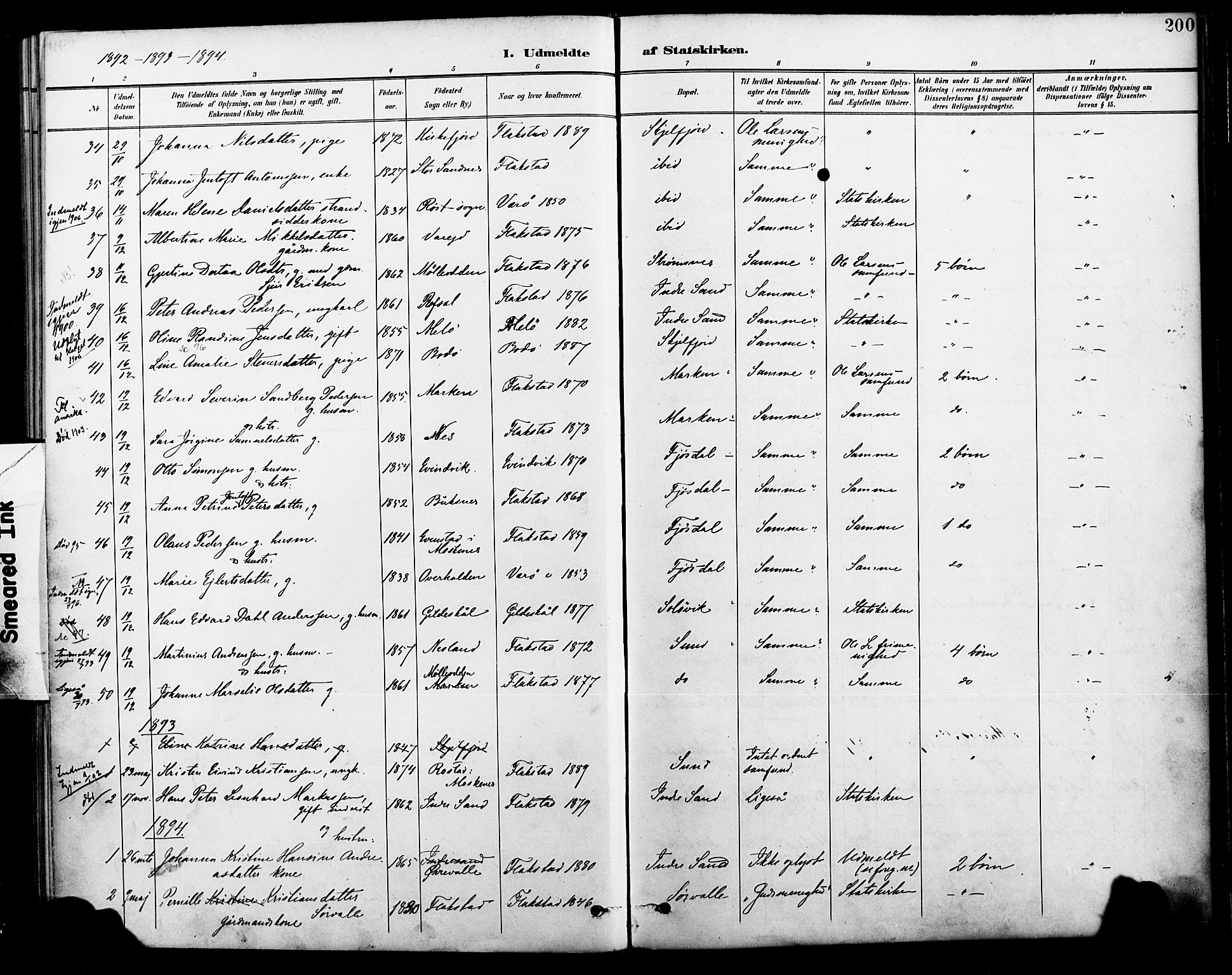 Ministerialprotokoller, klokkerbøker og fødselsregistre - Nordland, SAT/A-1459/885/L1205: Parish register (official) no. 885A06, 1892-1905, p. 200
