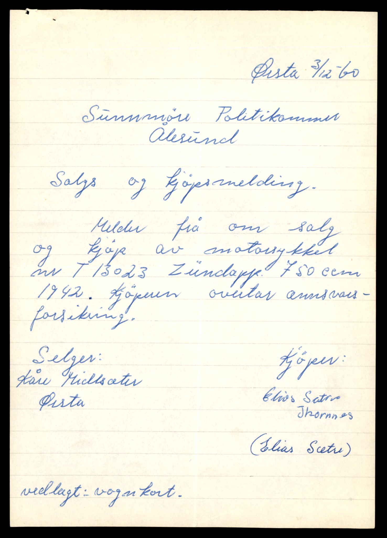 Møre og Romsdal vegkontor - Ålesund trafikkstasjon, AV/SAT-A-4099/F/Fe/L0036: Registreringskort for kjøretøy T 12831 - T 13030, 1927-1998, p. 3039