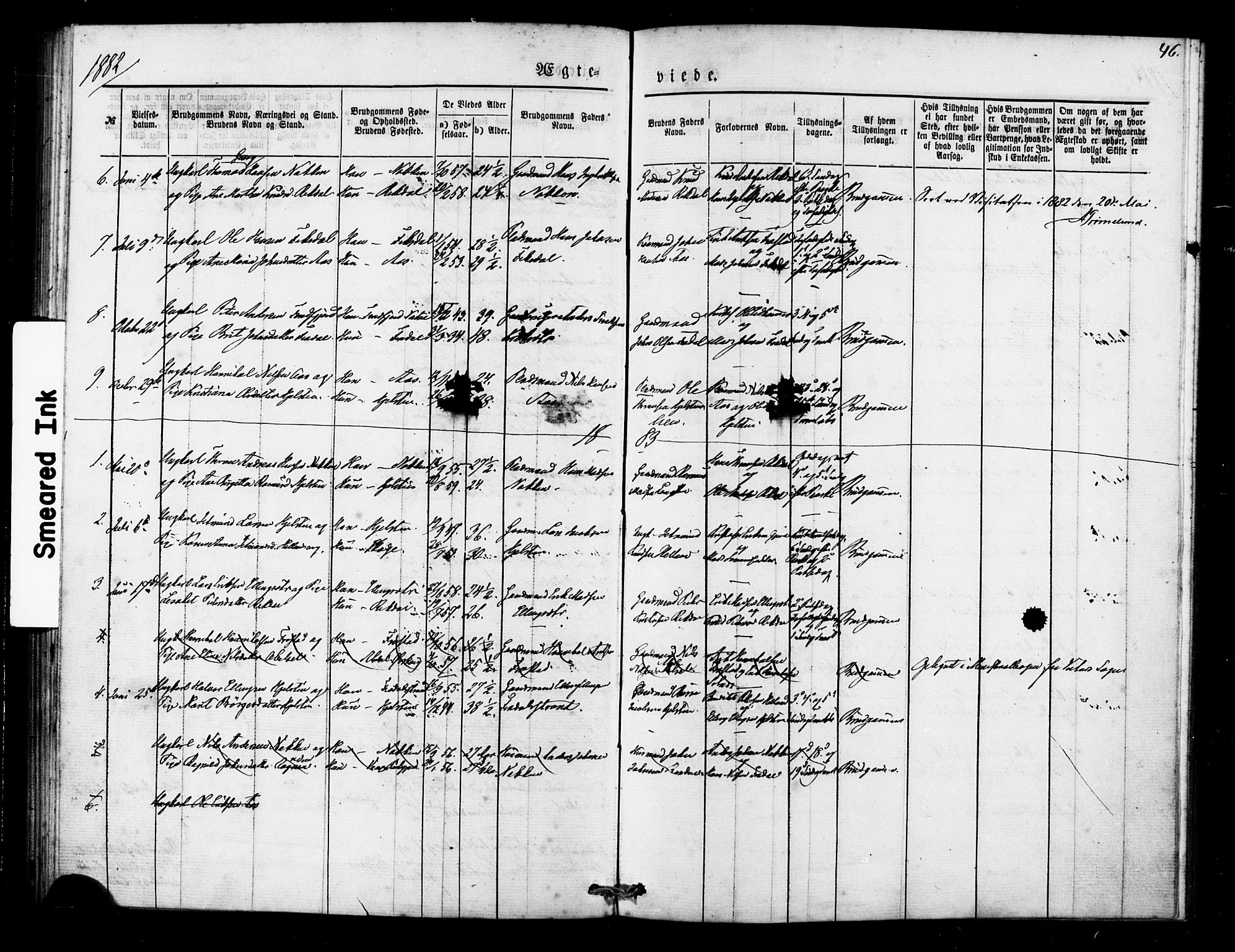 Ministerialprotokoller, klokkerbøker og fødselsregistre - Møre og Romsdal, SAT/A-1454/540/L0540: Parish register (official) no. 540A01, 1872-1883, p. 46