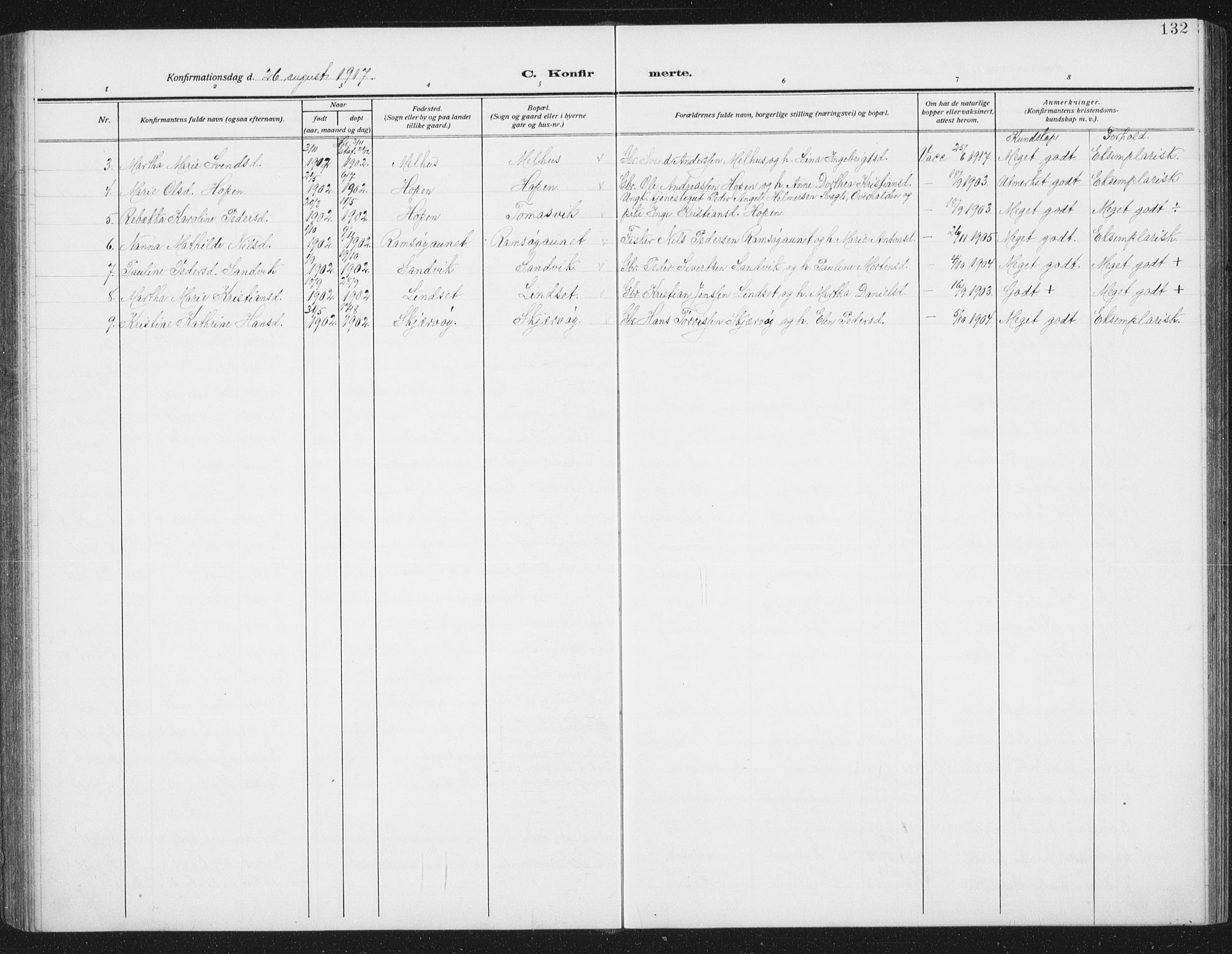 Ministerialprotokoller, klokkerbøker og fødselsregistre - Sør-Trøndelag, SAT/A-1456/658/L0727: Parish register (copy) no. 658C03, 1909-1935, p. 132