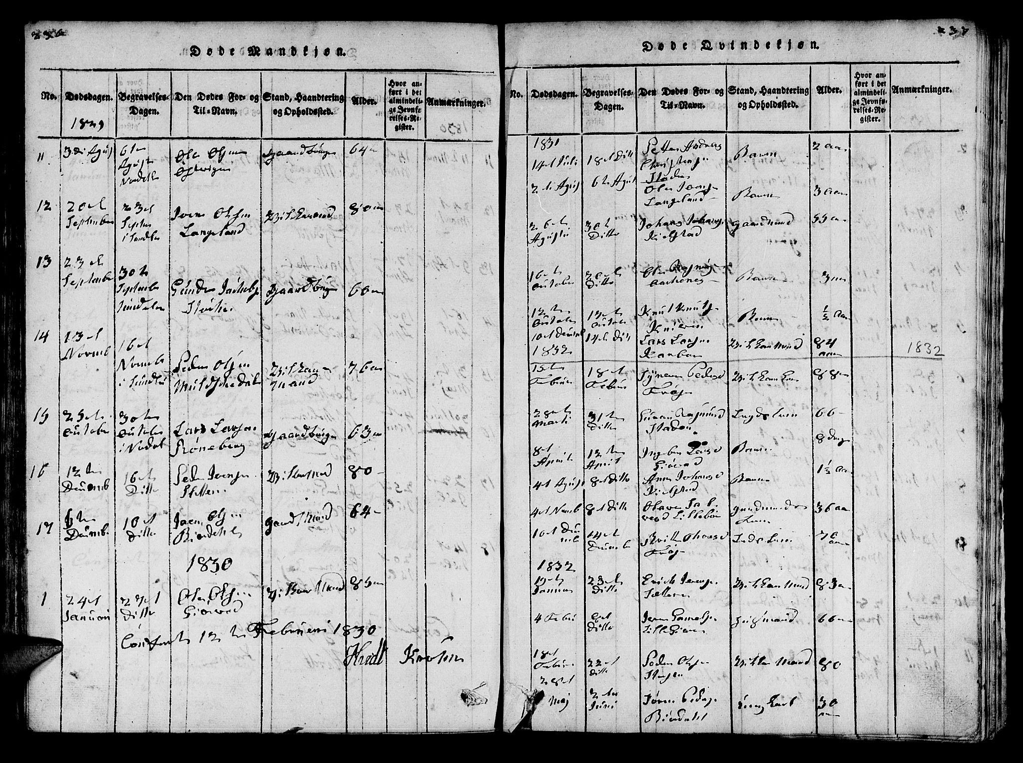Ministerialprotokoller, klokkerbøker og fødselsregistre - Møre og Romsdal, SAT/A-1454/519/L0246: Parish register (official) no. 519A05, 1817-1834, p. 236-237