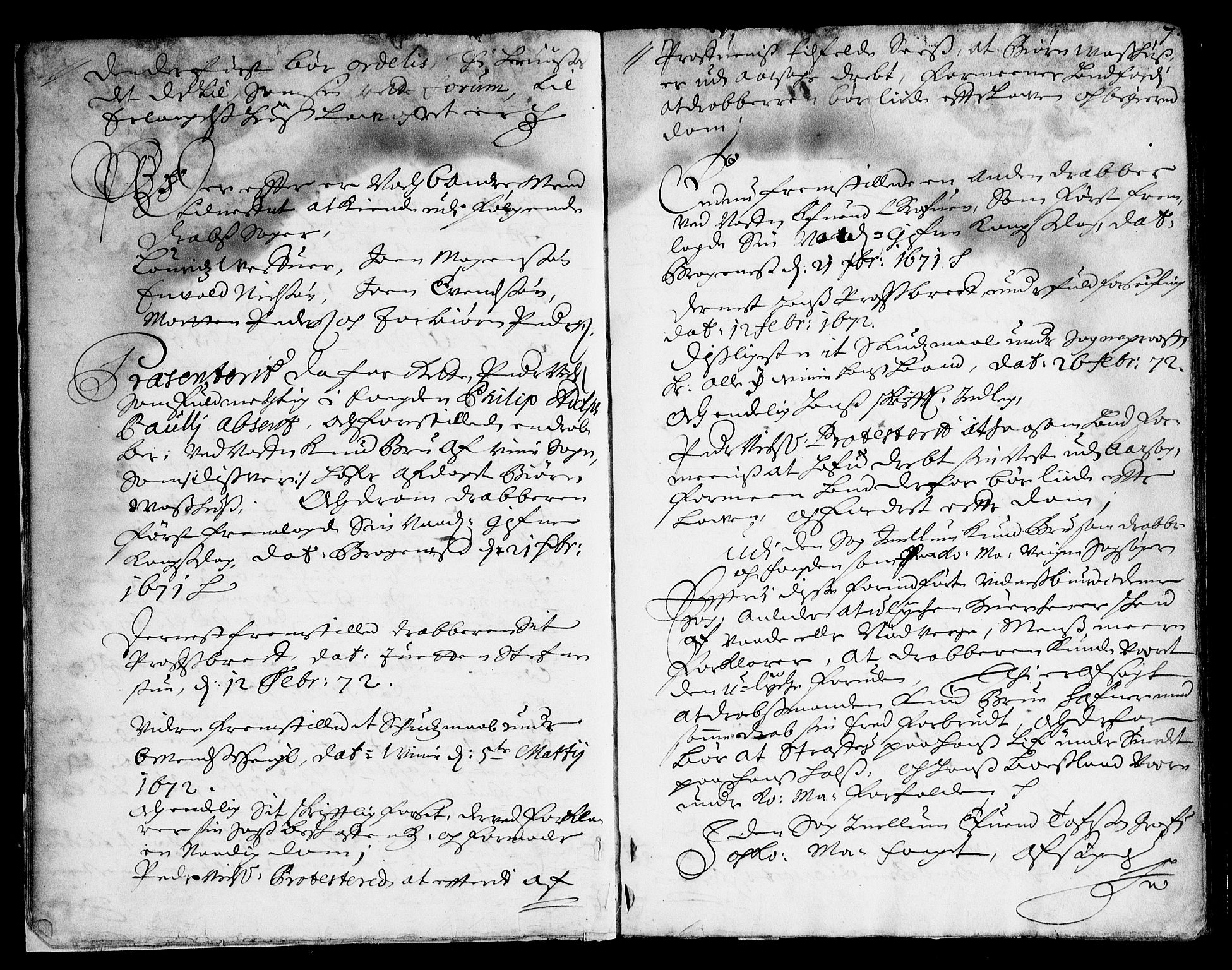 Skien lagting, AV/SAKO-A-803/F/Fa/L0001: Tingbok, 1672-1675, p. 7