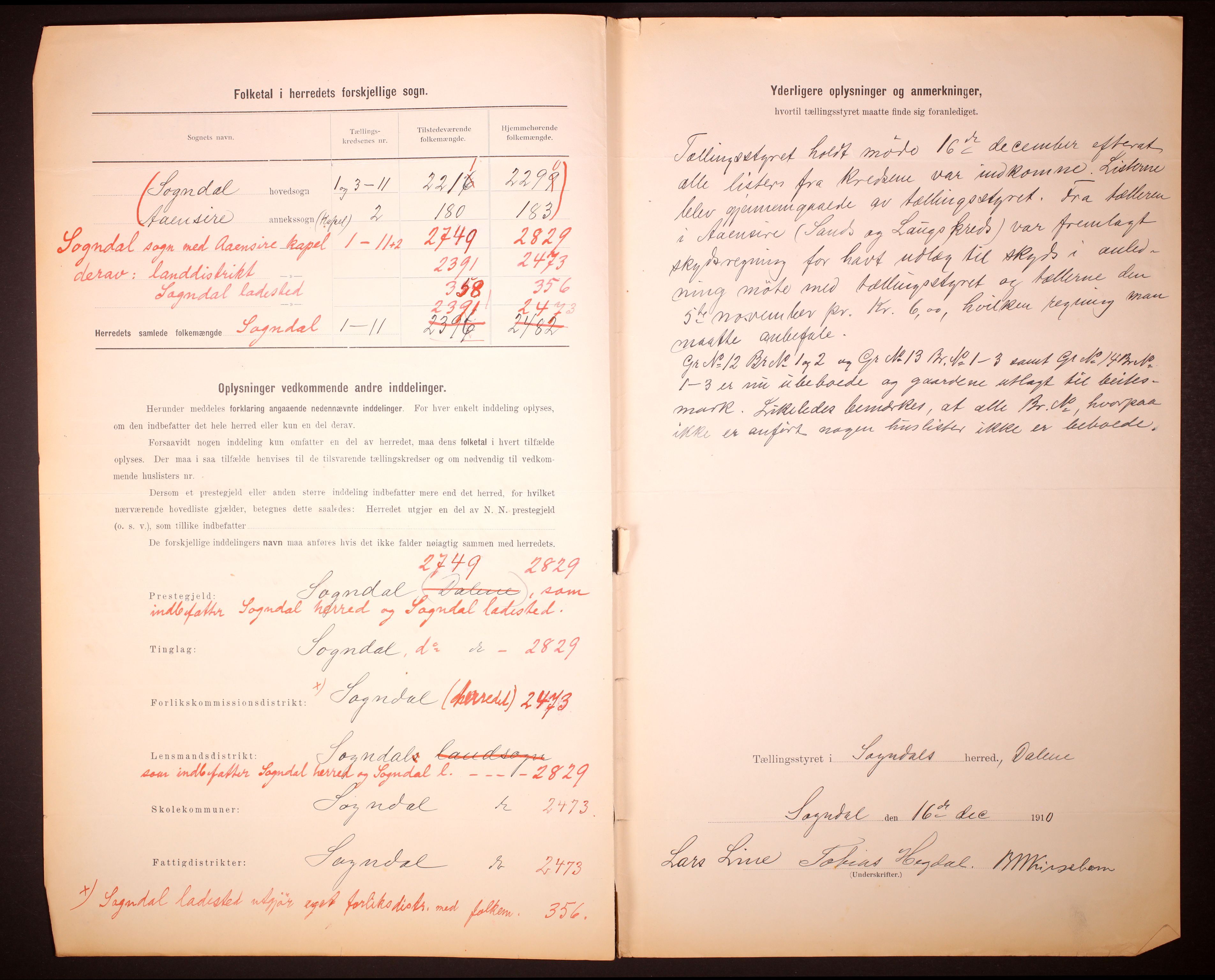 RA, 1910 census for Sokndal, 1910, p. 3