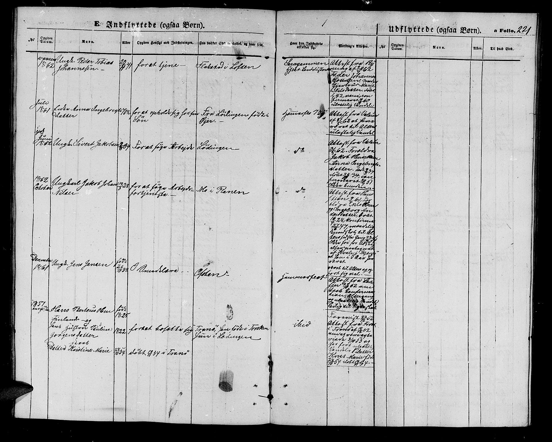 Hammerfest sokneprestkontor, AV/SATØ-S-1347/H/Hb/L0003.klokk: Parish register (copy) no. 3 /1, 1862-1868, p. 221