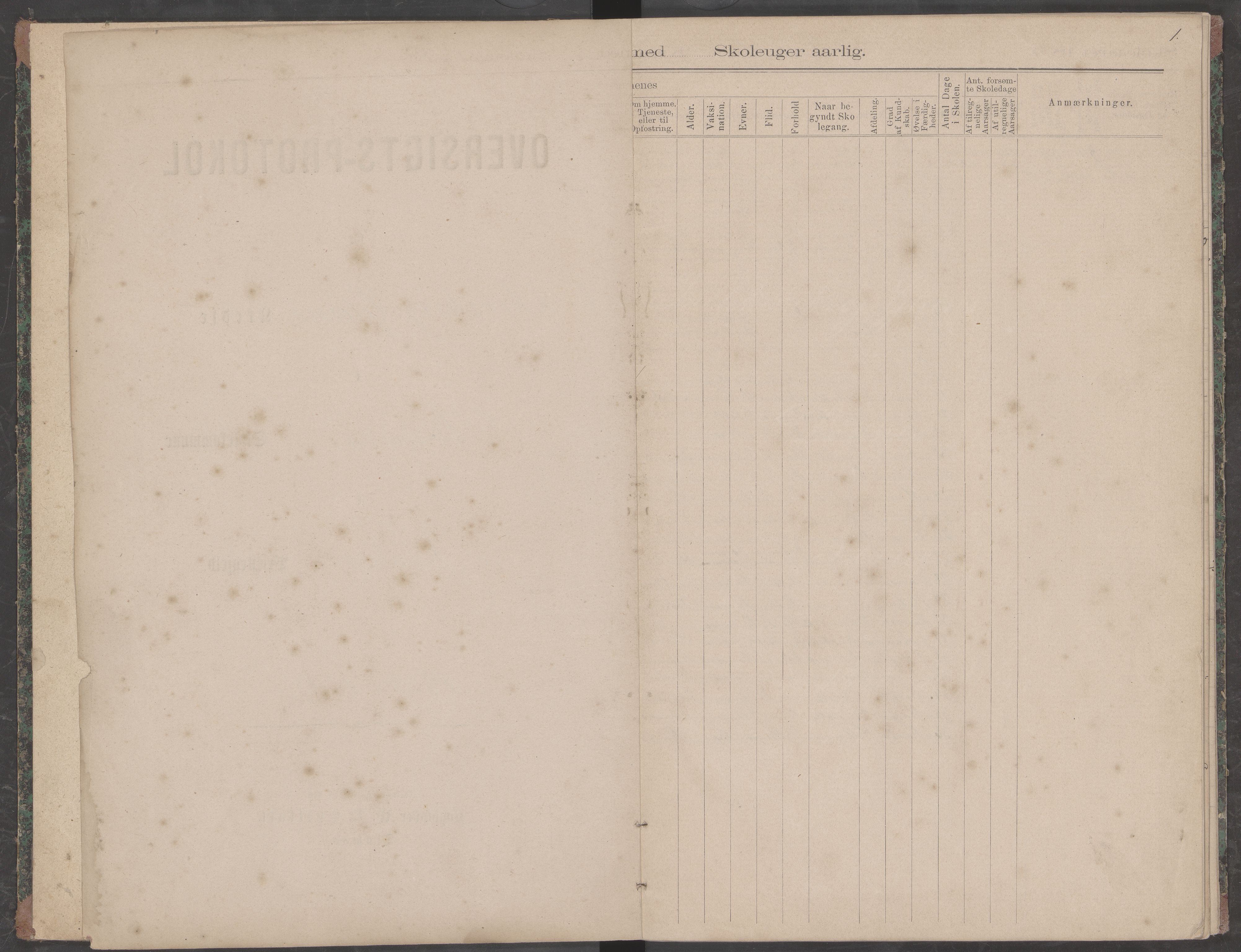 Dønna kommune. Snekkevik skolekrets, AIN/K-18270.510.07/442/L0001: Skoleprotokoll, 1887-1891