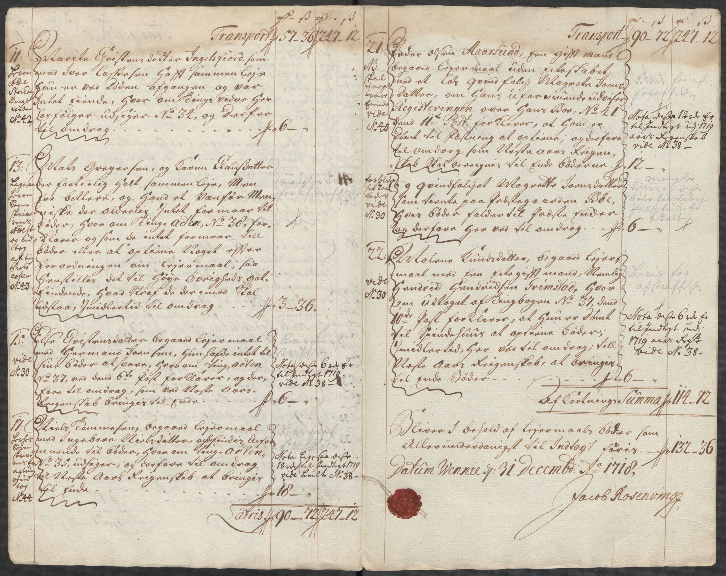 Rentekammeret inntil 1814, Reviderte regnskaper, Fogderegnskap, AV/RA-EA-4092/R67/L4684: Fogderegnskap Vesterålen, Andenes og Lofoten, 1718, p. 256