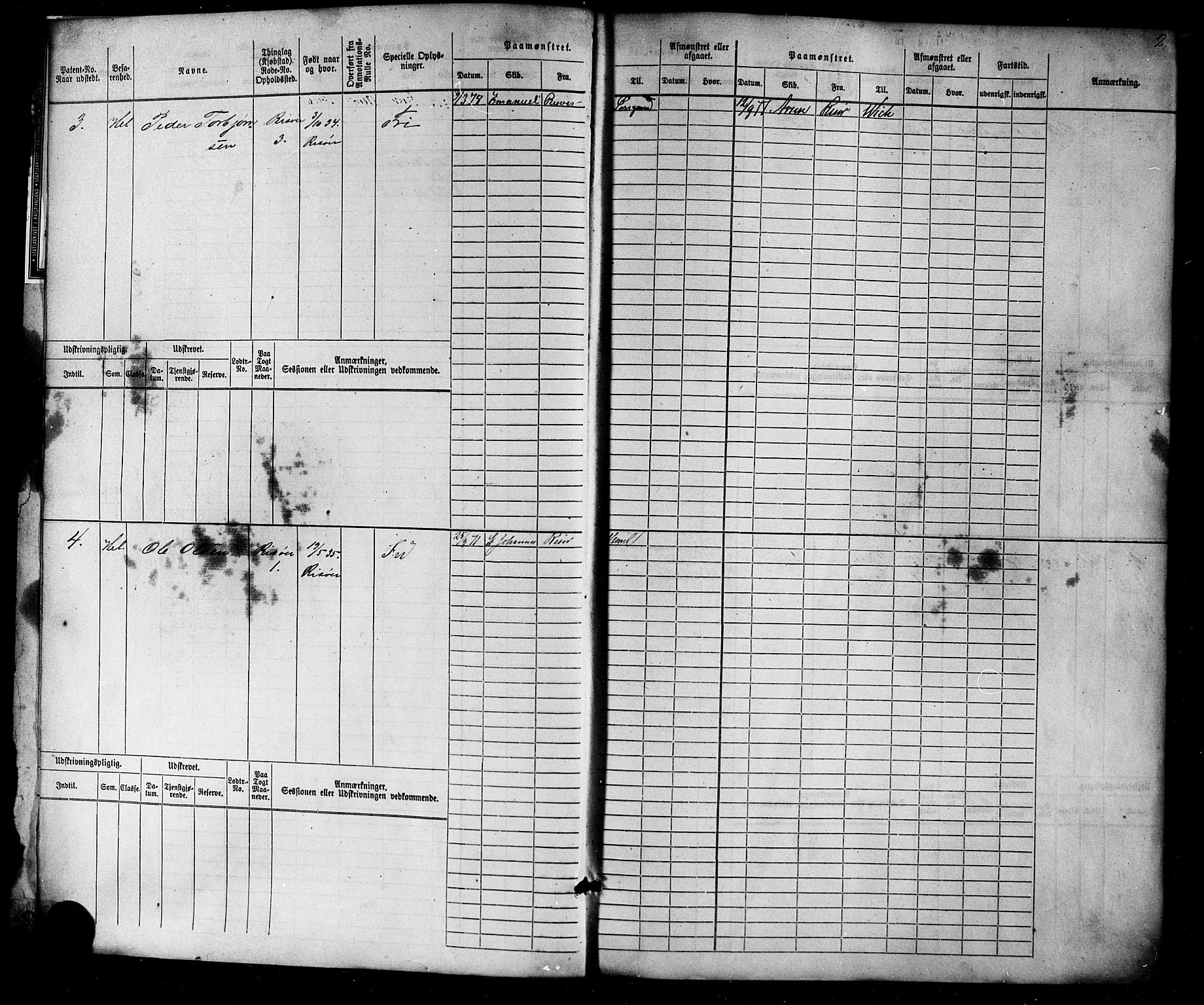 Risør mønstringskrets, AV/SAK-2031-0010/F/Fb/L0010: Hovedrulle nr 1-770, T-9, 1869-1890, p. 3