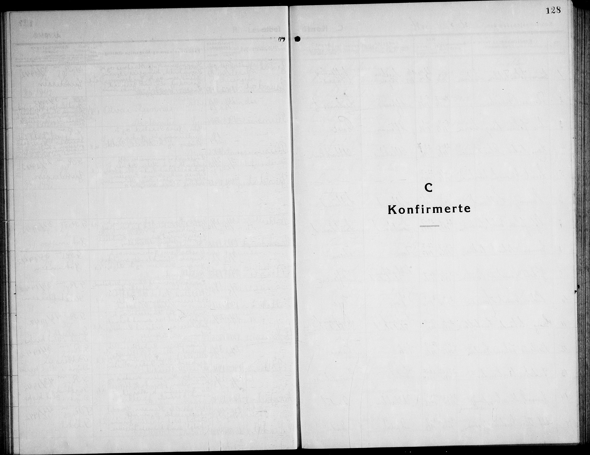 Ministerialprotokoller, klokkerbøker og fødselsregistre - Nordland, SAT/A-1459/881/L1170: Parish register (copy) no. 881C07, 1930-1943, p. 128