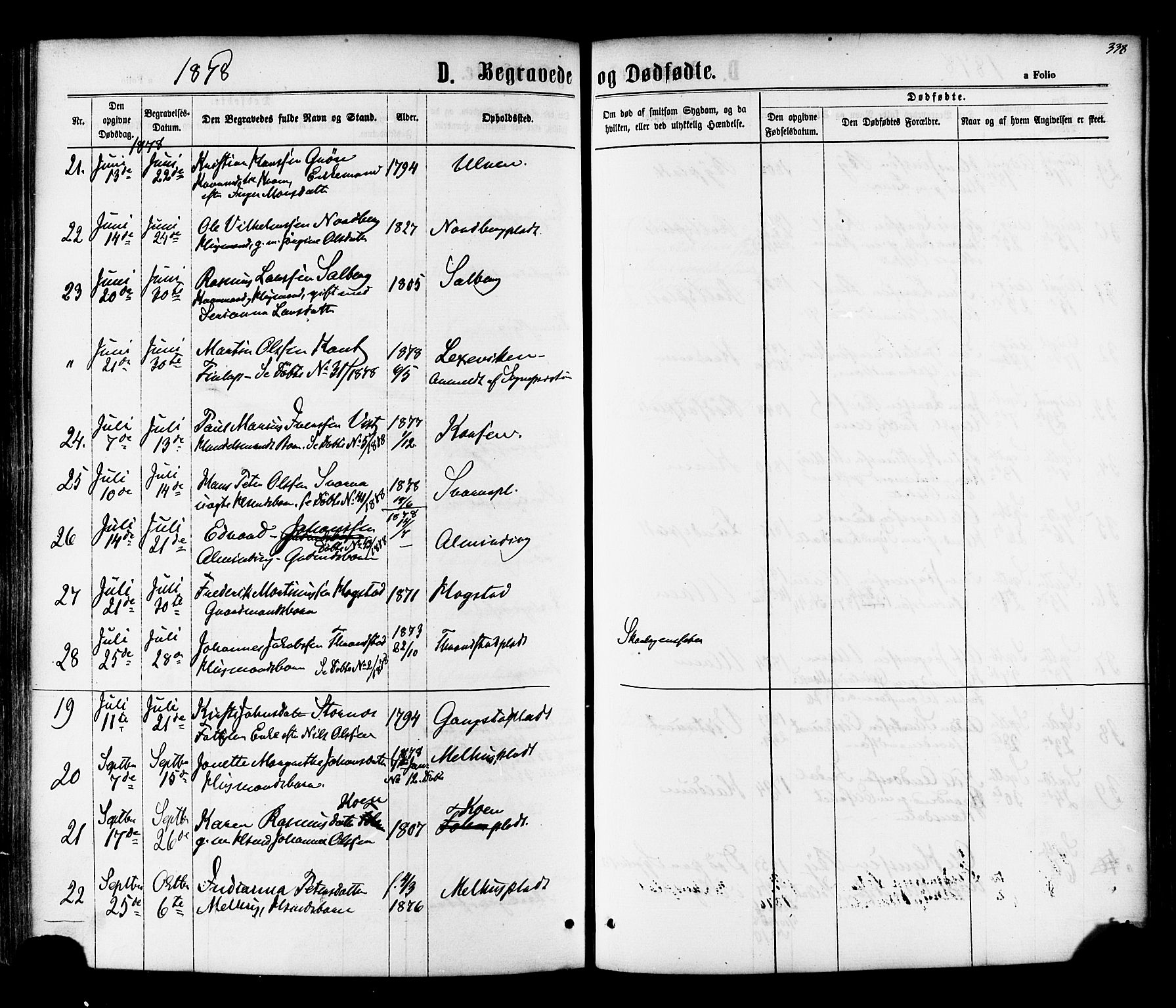 Ministerialprotokoller, klokkerbøker og fødselsregistre - Nord-Trøndelag, AV/SAT-A-1458/730/L0284: Parish register (official) no. 730A09, 1866-1878, p. 338