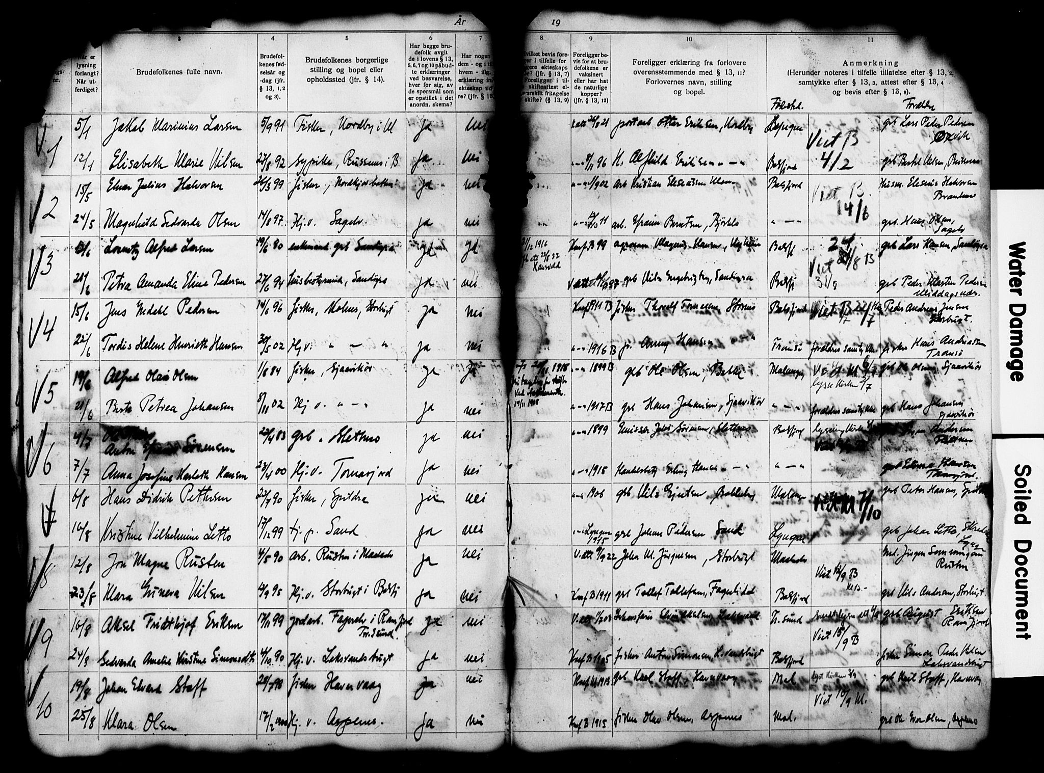 Balsfjord sokneprestembete, AV/SATØ-S-1303/H/Hd/L0033: Banns register no. 33, 1920-1927