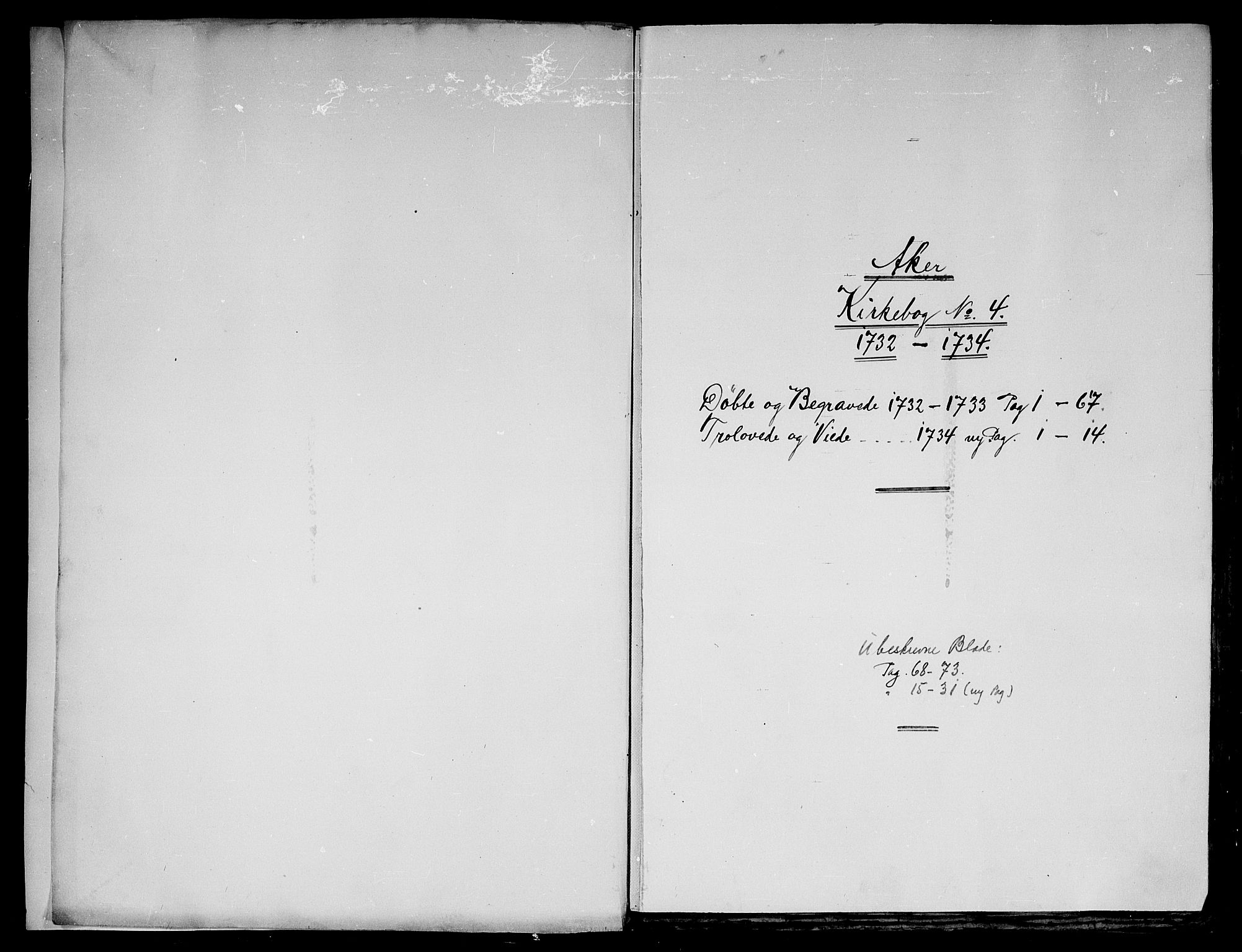 Aker prestekontor kirkebøker, SAO/A-10861/F/L0004: Parish register (official) no. 4, 1732-1734