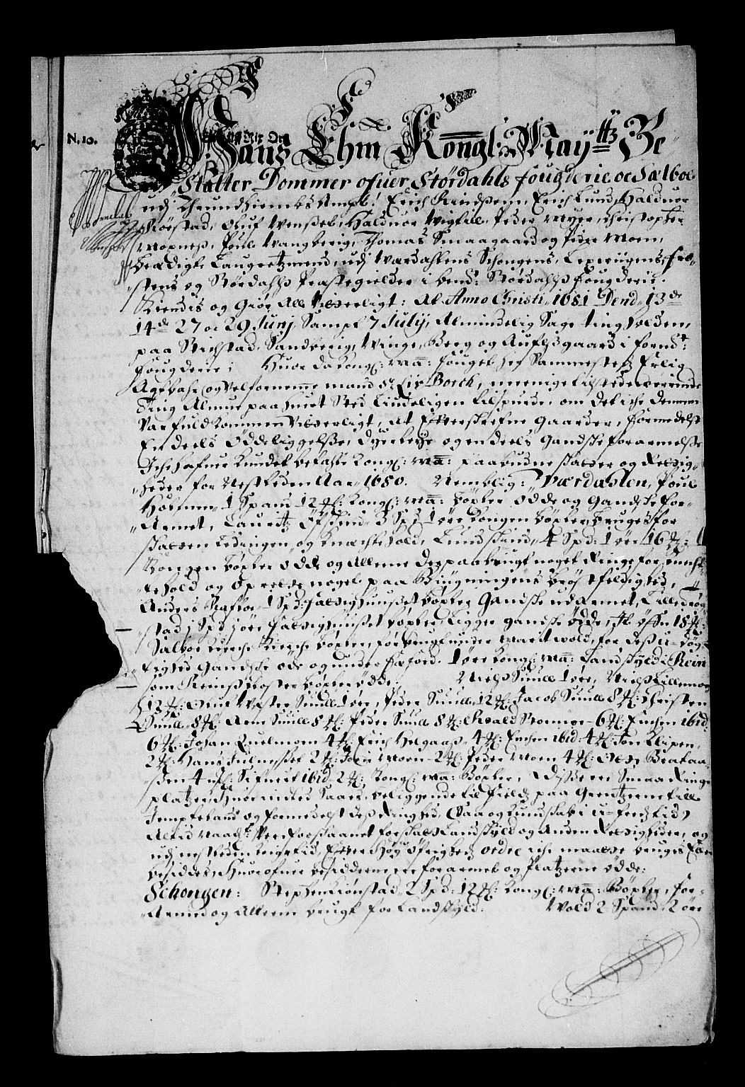 Rentekammeret inntil 1814, Reviderte regnskaper, Stiftamtstueregnskaper, Trondheim stiftamt og Nordland amt, AV/RA-EA-6044/R/Rf/L0058: Trondheim stiftamt, 1680