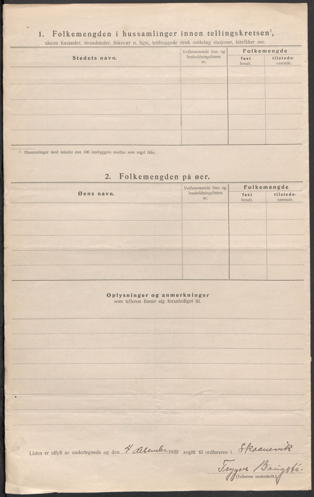 SAB, 1920 census for Skånevik, 1920, p. 60