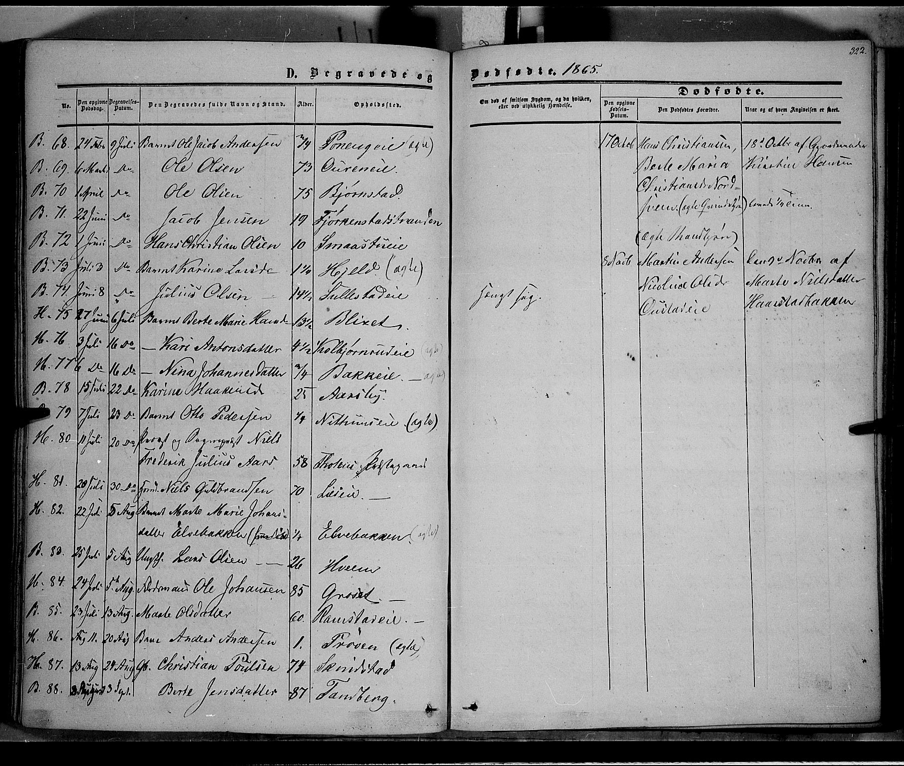 Østre Toten prestekontor, SAH/PREST-104/H/Ha/Haa/L0004: Parish register (official) no. 4, 1857-1865, p. 322