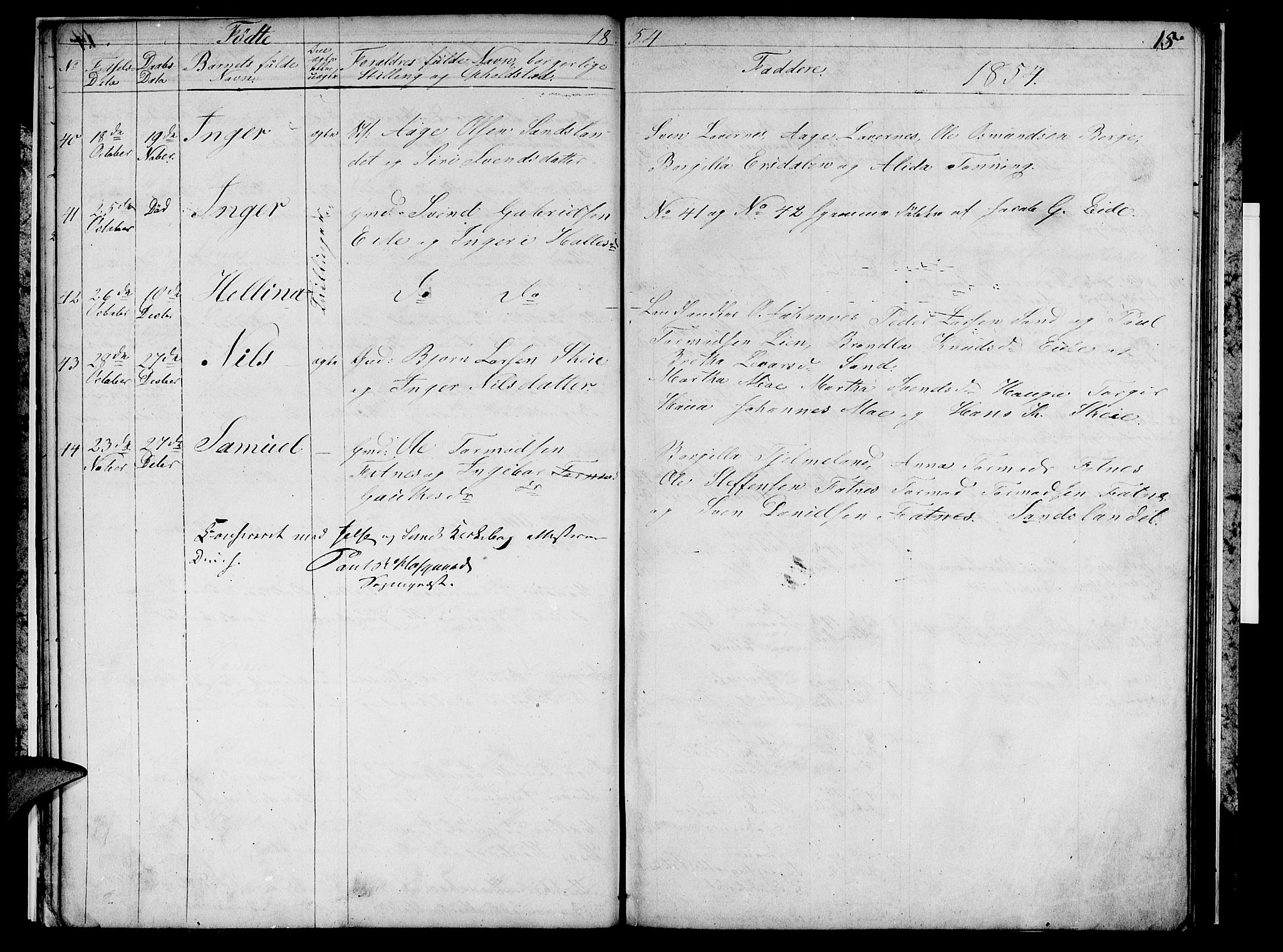 Sand sokneprestkontor, SAST/A-101848/01/IV/L0002: Parish register (copy) no. B 2, 1852-1871, p. 15