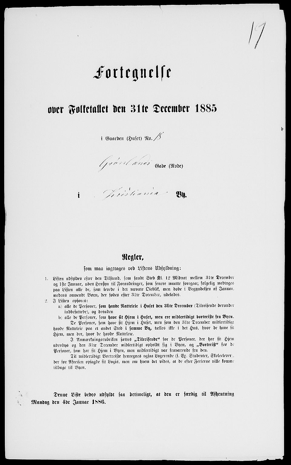 RA, 1885 census for 0301 Kristiania, 1885, p. 6753