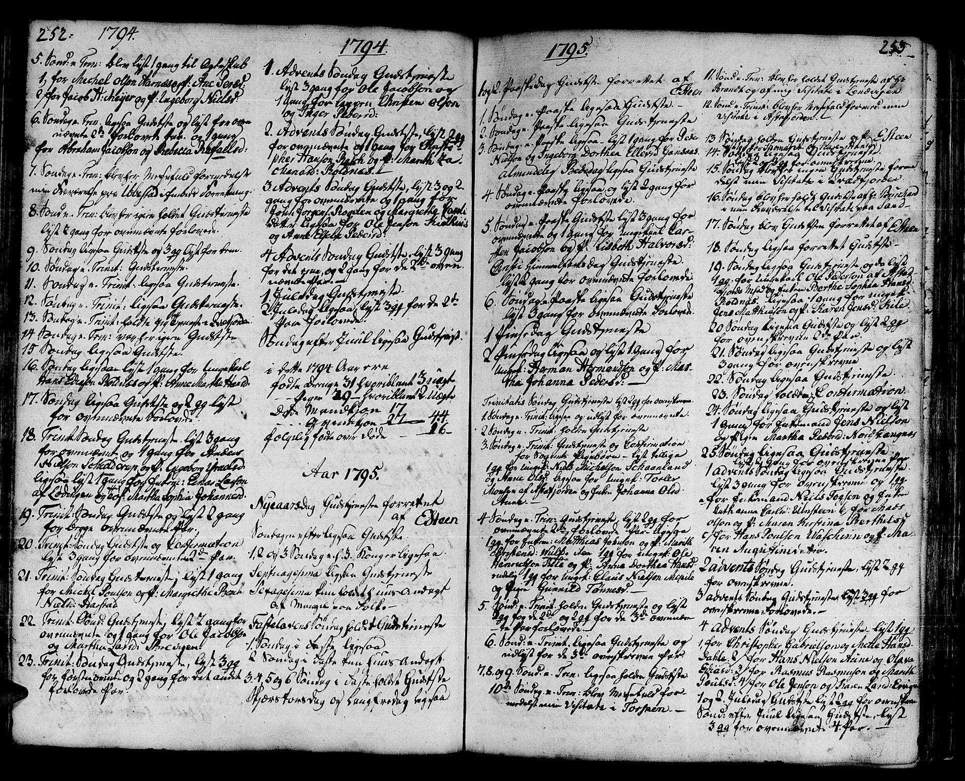 Trondenes sokneprestkontor, SATØ/S-1319/H/Ha/L0003kirke: Parish register (official) no. 3, 1783-1803, p. 252-253