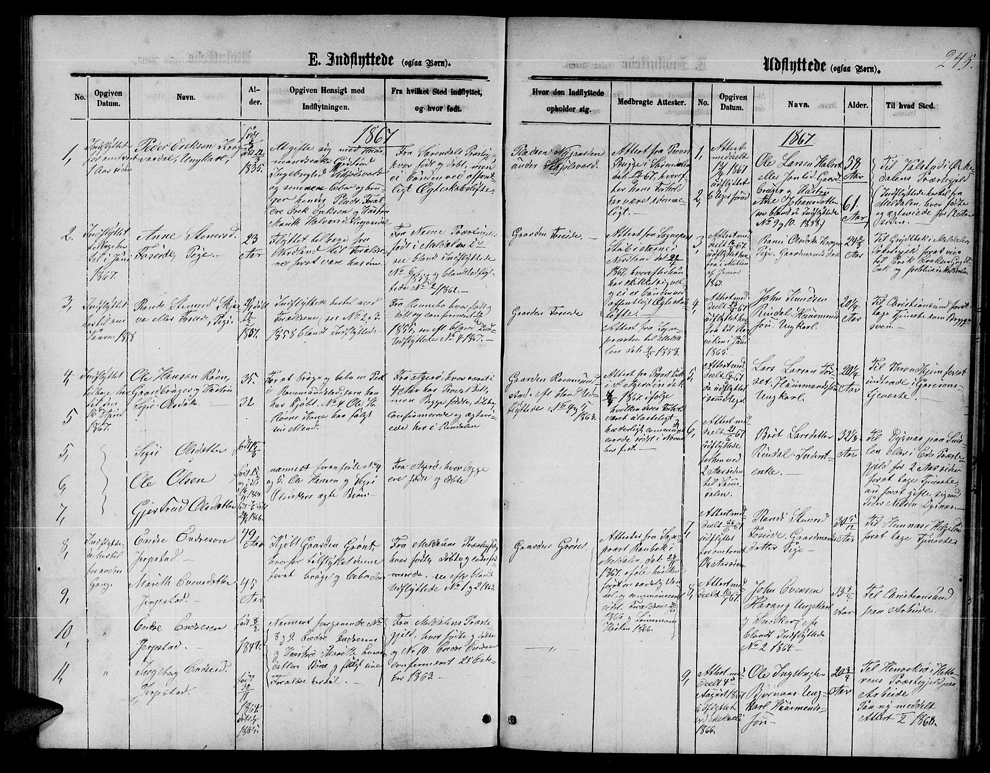Ministerialprotokoller, klokkerbøker og fødselsregistre - Møre og Romsdal, SAT/A-1454/598/L1076: Parish register (copy) no. 598C01, 1867-1878, p. 245