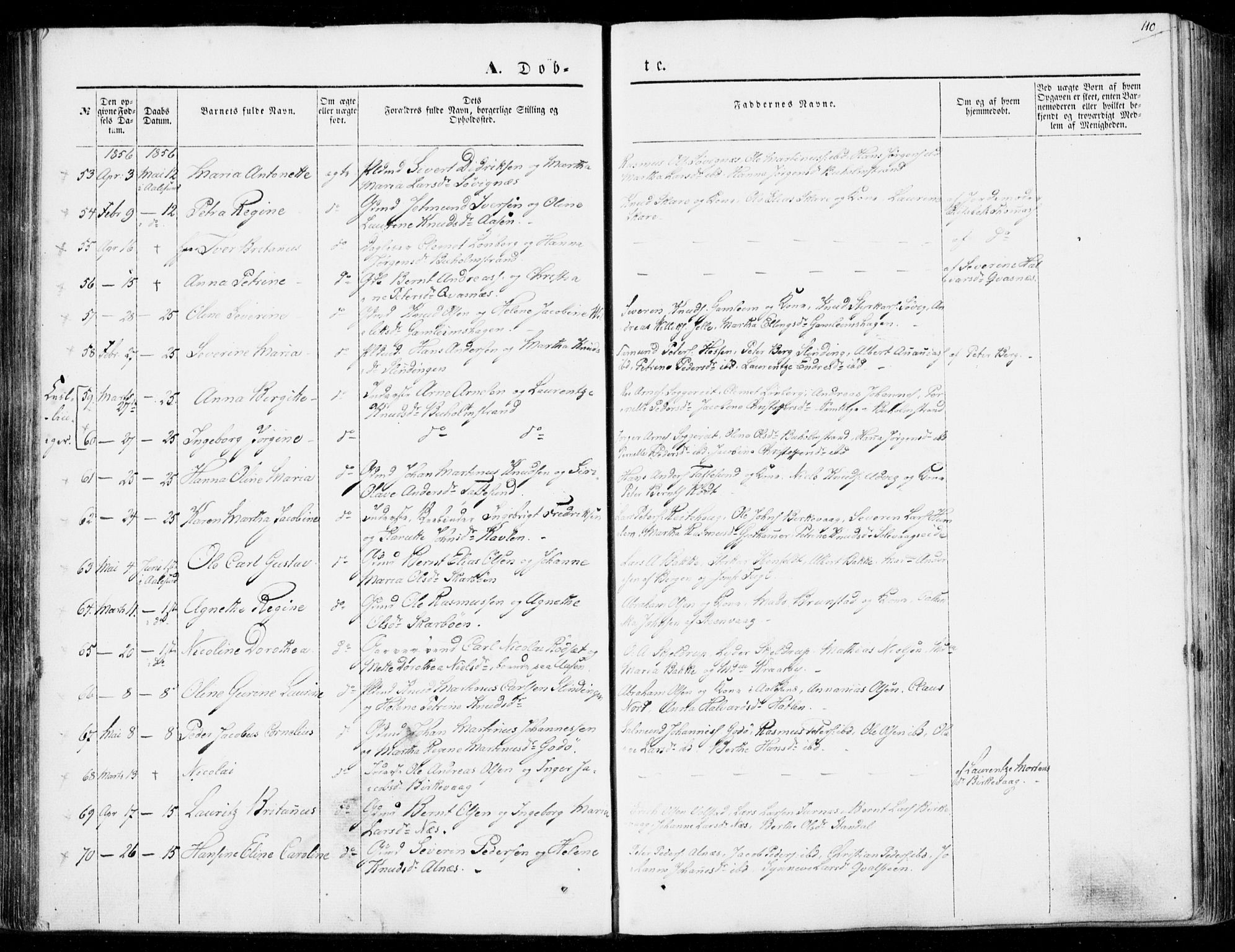 Ministerialprotokoller, klokkerbøker og fødselsregistre - Møre og Romsdal, AV/SAT-A-1454/528/L0397: Parish register (official) no. 528A08, 1848-1858, p. 110