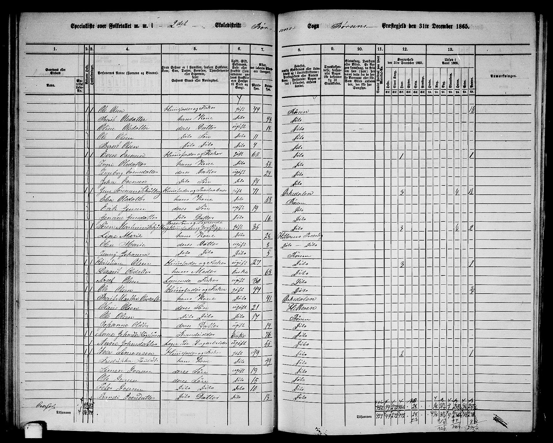 RA, 1865 census for Børsa, 1865, p. 49