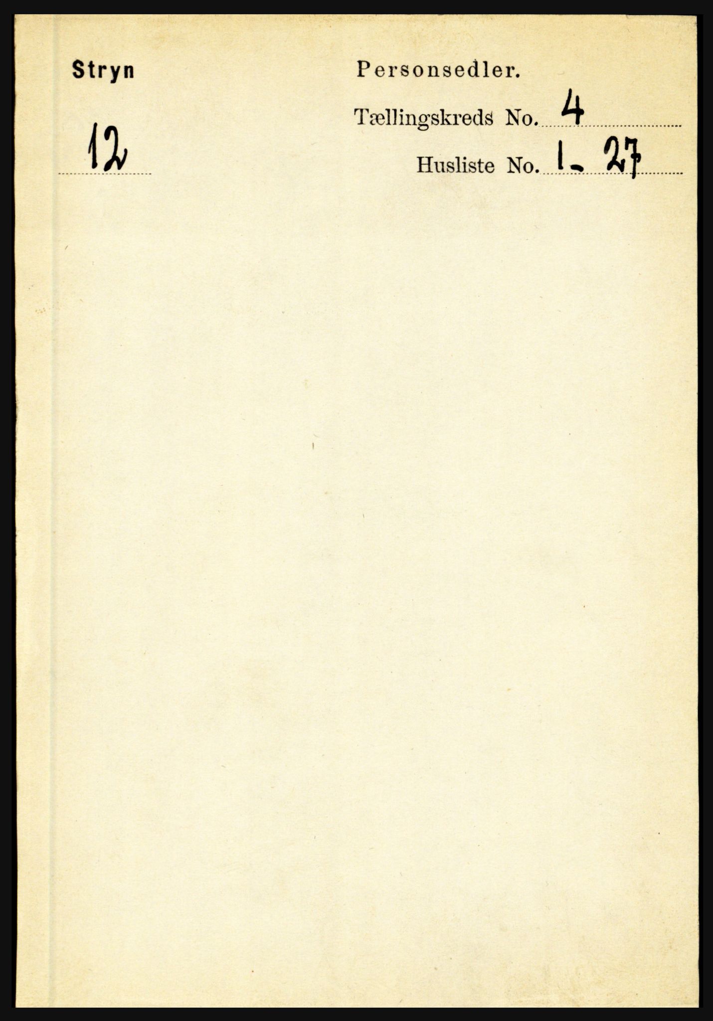 RA, 1891 census for 1448 Stryn, 1891, p. 1634