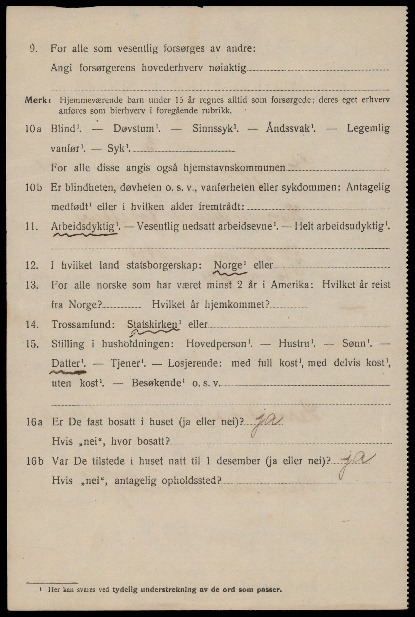 SAST, 1920 census for Stavanger, 1920, p. 115303