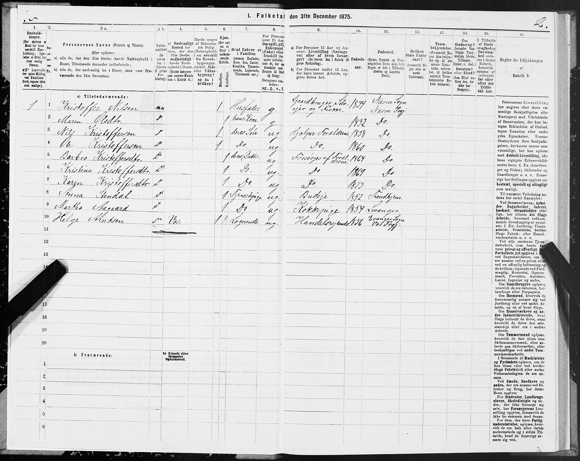 SAT, 1875 census for 1828P Nesna, 1875, p. 4002