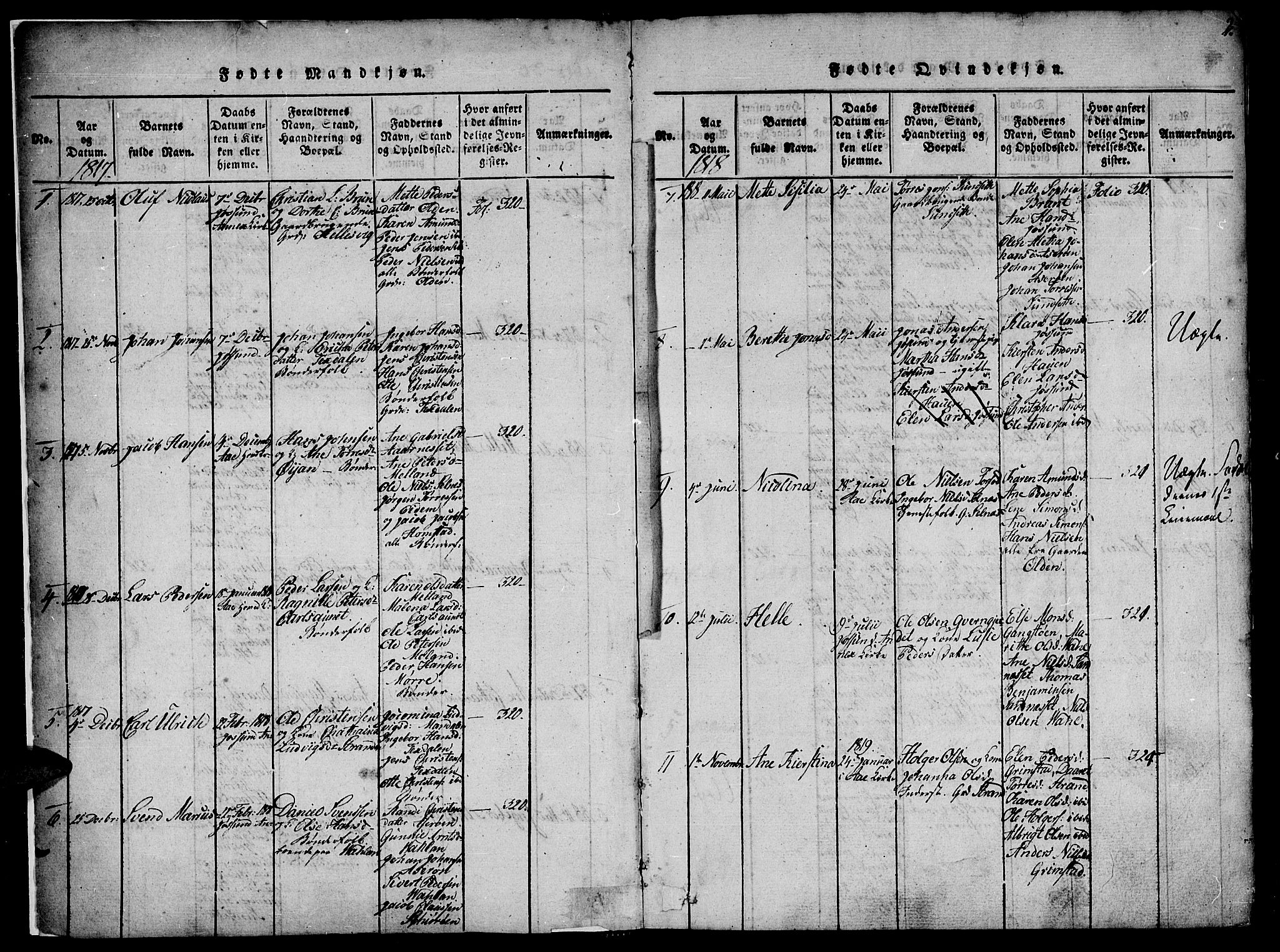 Ministerialprotokoller, klokkerbøker og fødselsregistre - Sør-Trøndelag, AV/SAT-A-1456/655/L0675: Parish register (official) no. 655A04, 1818-1830, p. 2