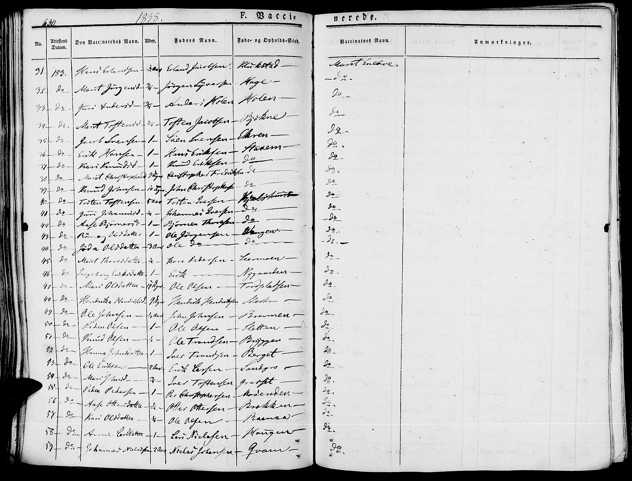 Lesja prestekontor, SAH/PREST-068/H/Ha/Haa/L0005: Parish register (official) no. 5, 1830-1842, p. 630