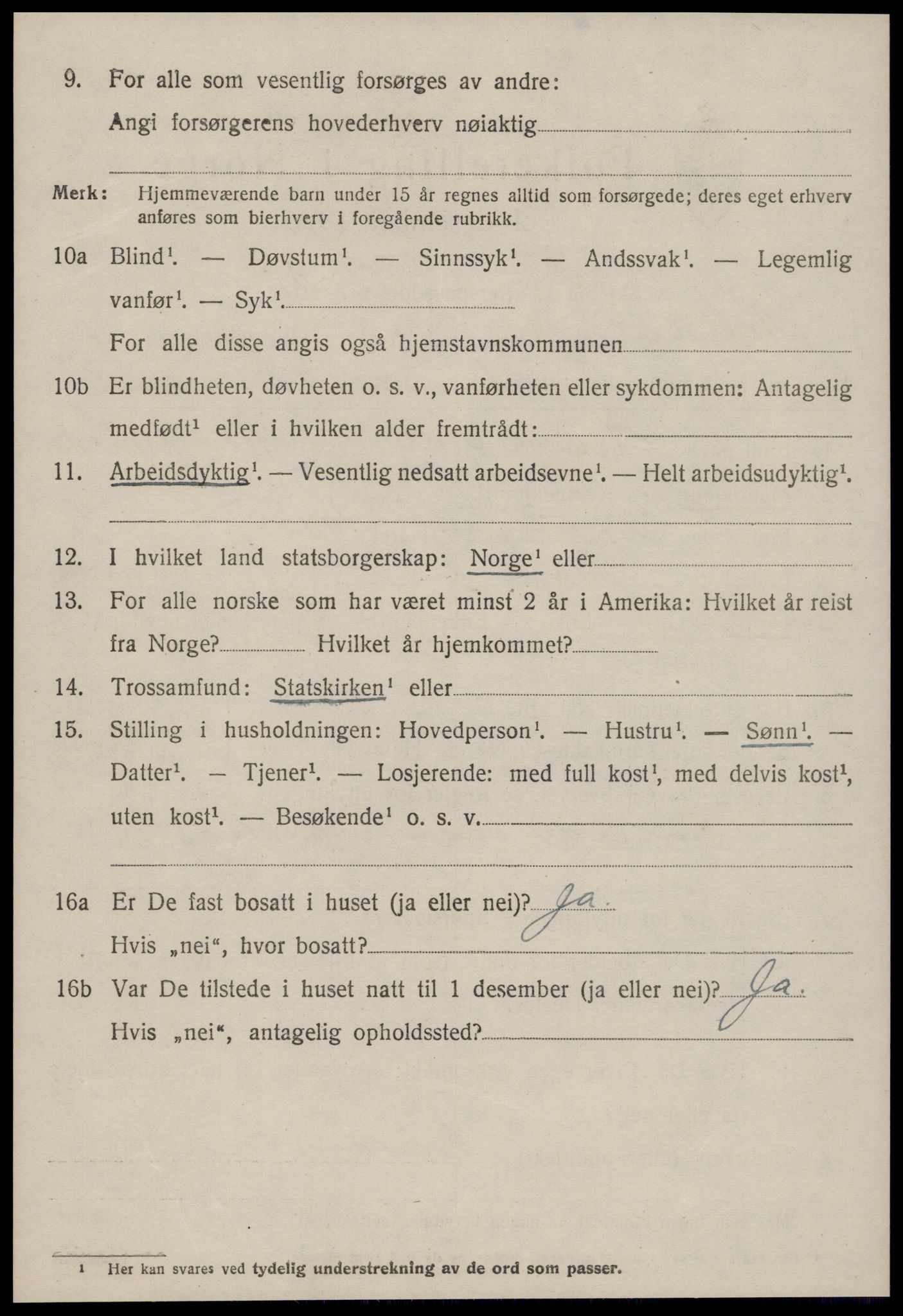 SAT, 1920 census for Rindal, 1920, p. 3545