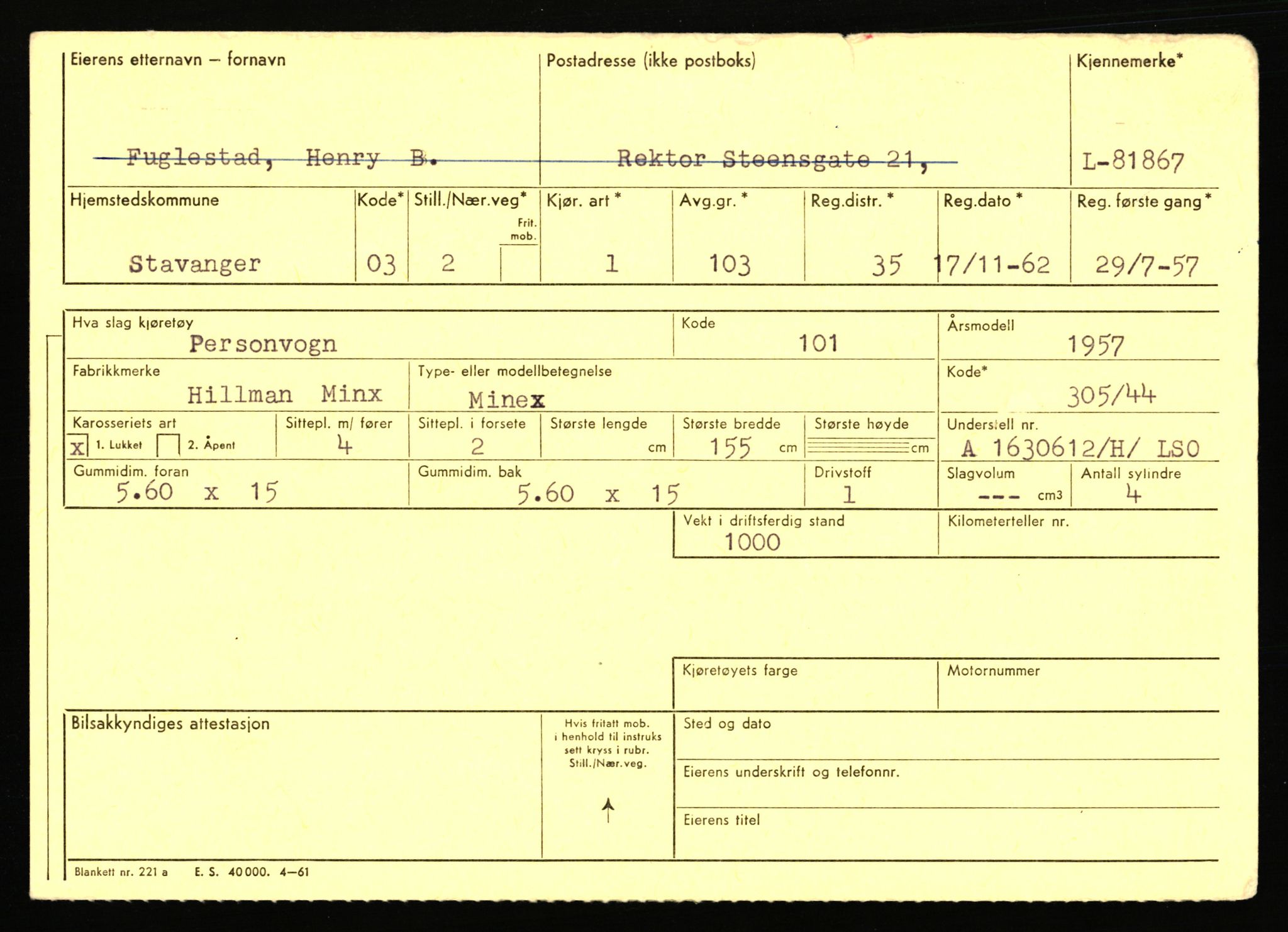 Stavanger trafikkstasjon, AV/SAST-A-101942/0/F/L0071: L-80500 - L-82199, 1930-1971, p. 2265