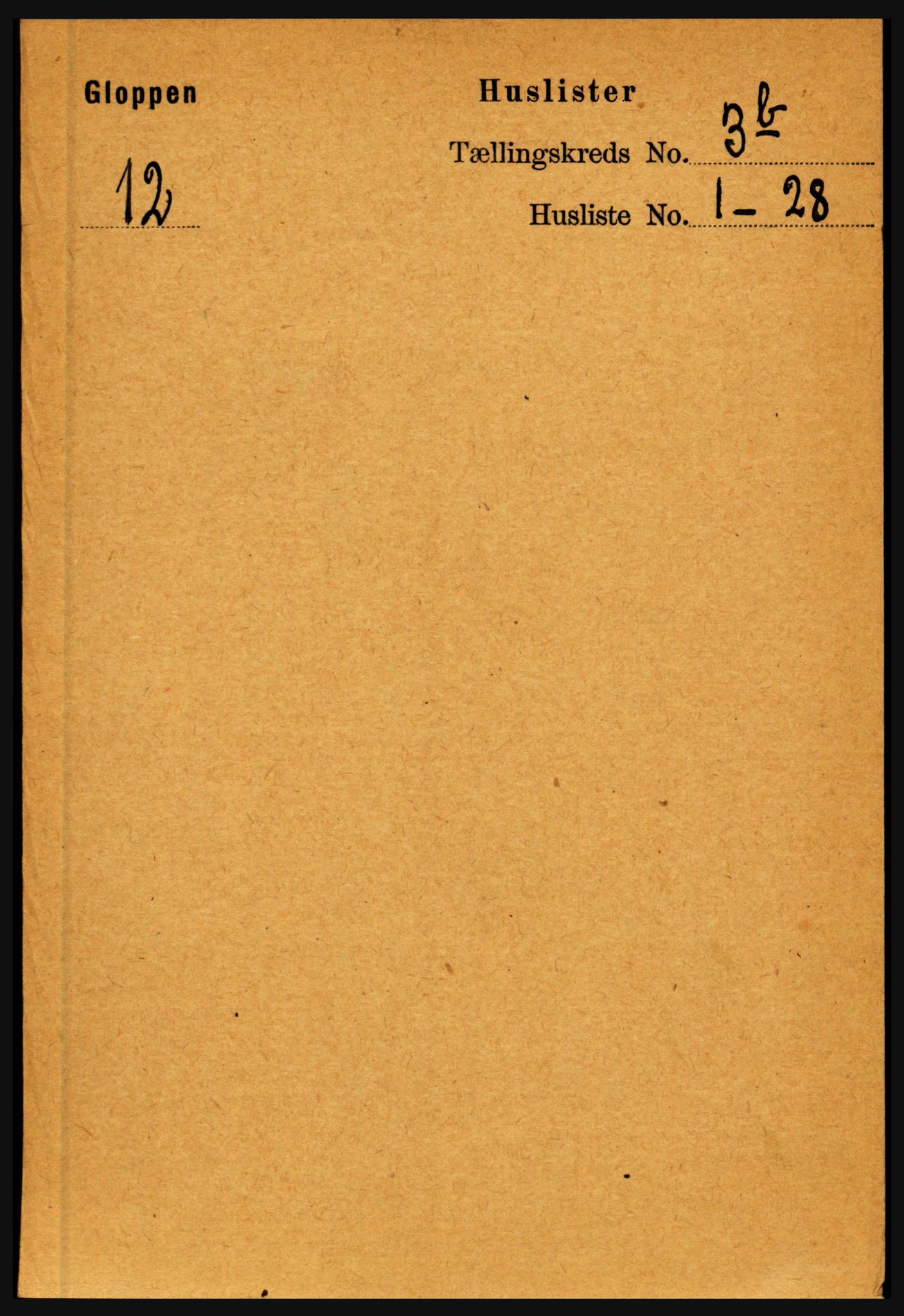 RA, 1891 census for 1445 Gloppen, 1891, p. 1416