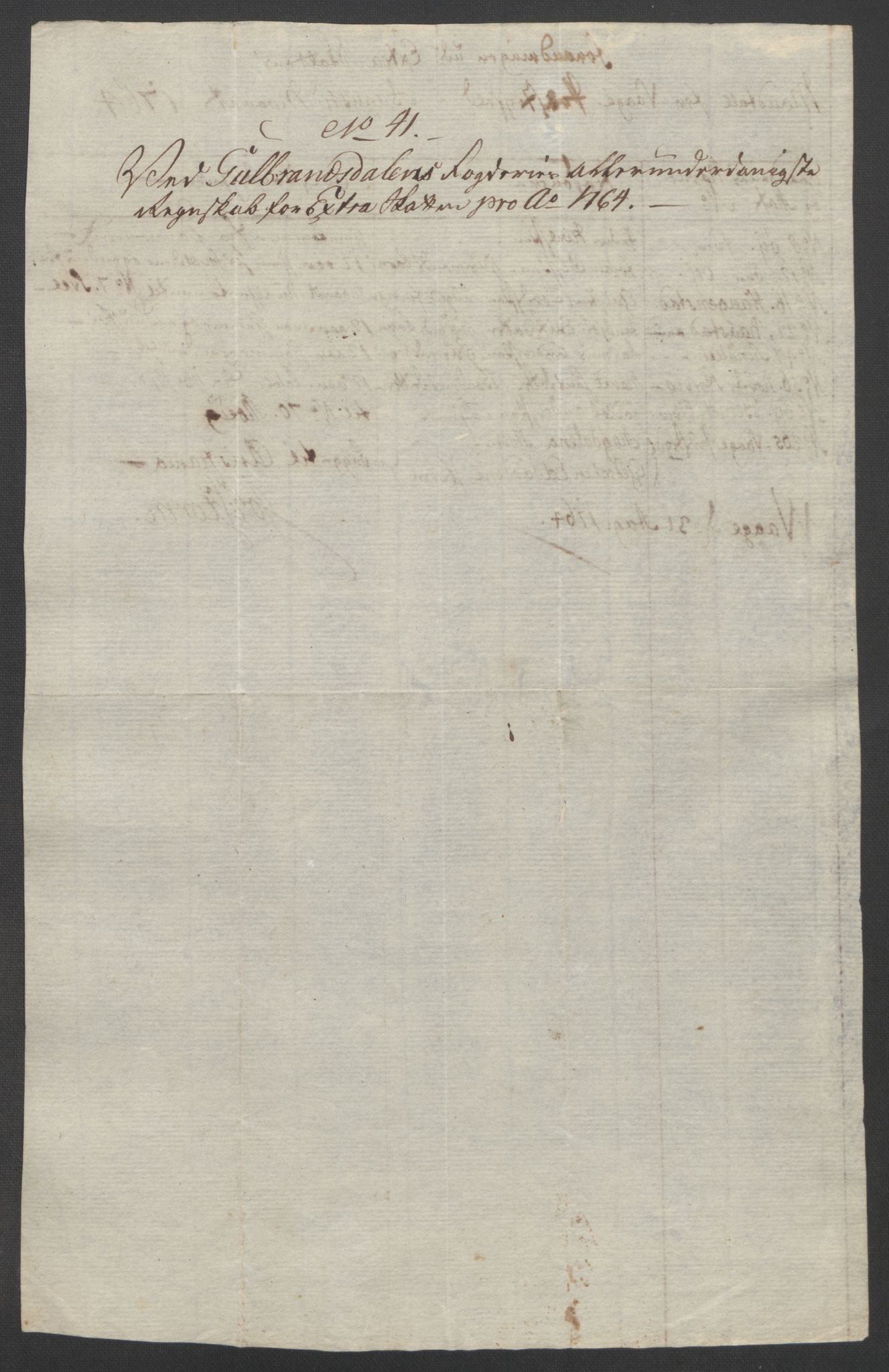 Rentekammeret inntil 1814, Reviderte regnskaper, Fogderegnskap, AV/RA-EA-4092/R17/L1266: Ekstraskatten Gudbrandsdal, 1762-1766, p. 407