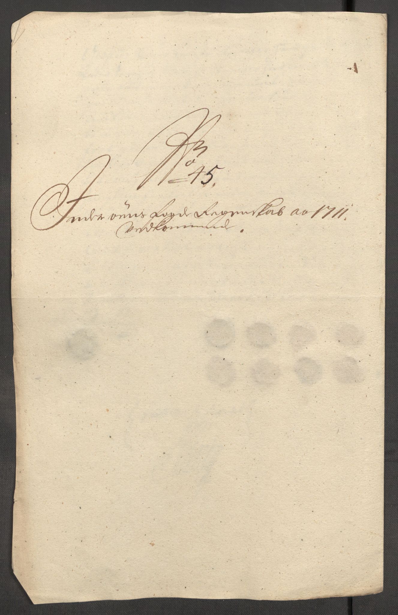 Rentekammeret inntil 1814, Reviderte regnskaper, Fogderegnskap, AV/RA-EA-4092/R63/L4319: Fogderegnskap Inderøy, 1711, p. 175