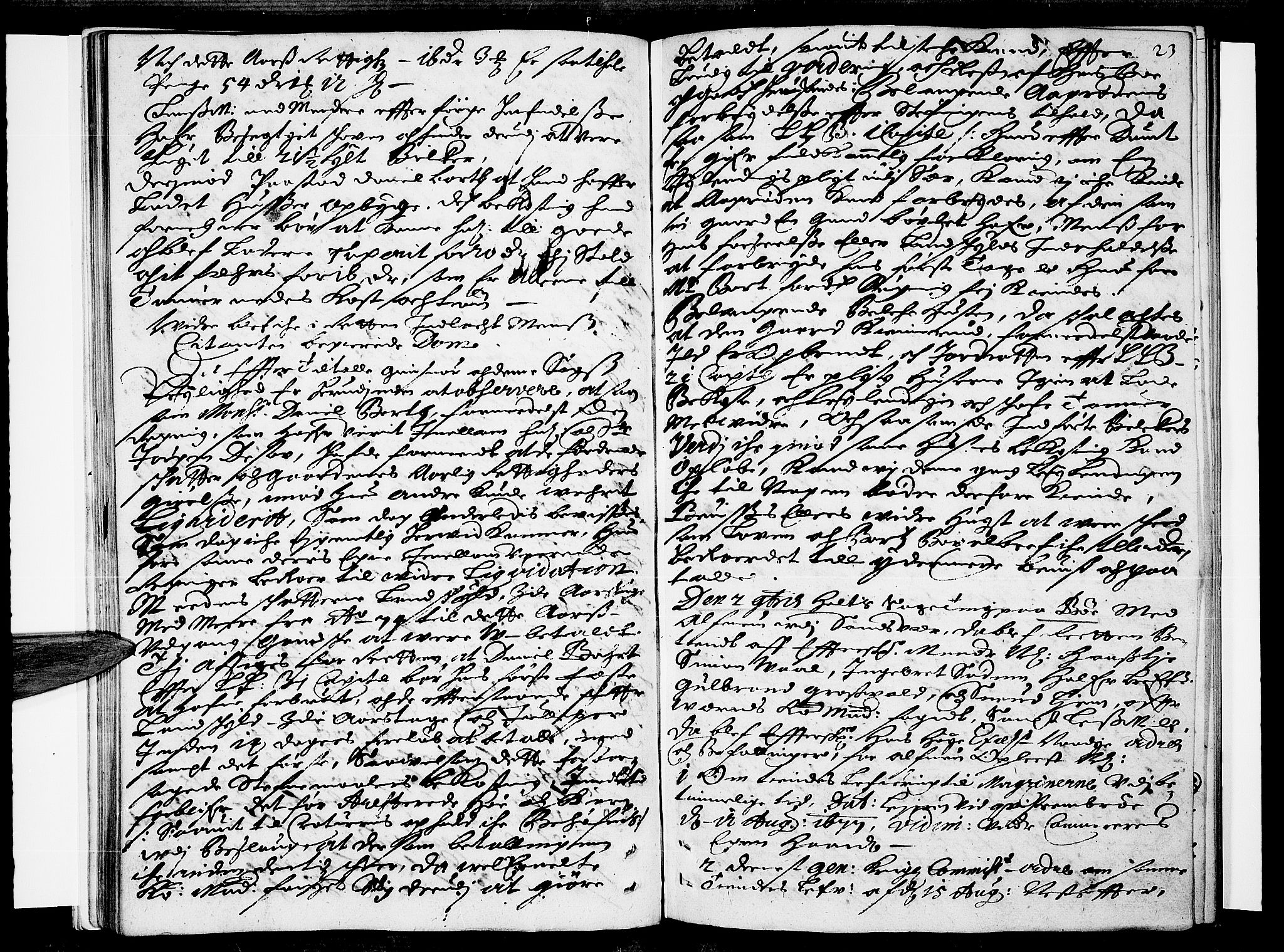 Numedal og Sandsvær sorenskriveri, AV/SAKO-A-128/F/Fa/Faa/L0011: Tingbok, 1677, p. 22b-23a