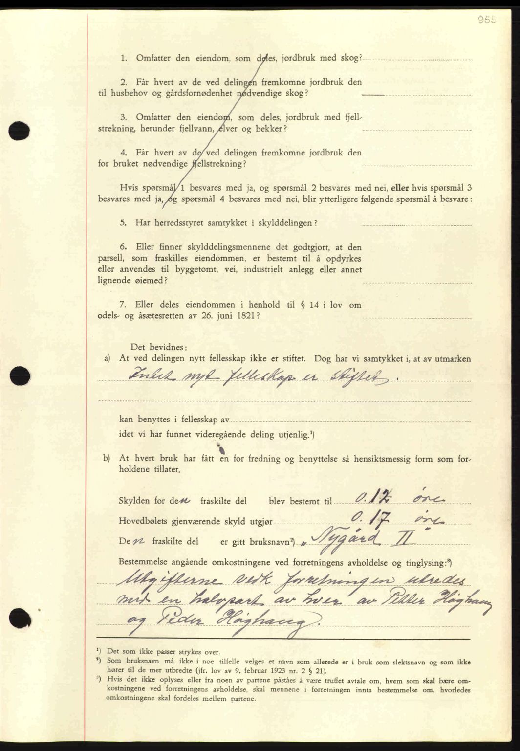 Nordmøre sorenskriveri, AV/SAT-A-4132/1/2/2Ca: Mortgage book no. A81, 1937-1937, Diary no: : 1949/1937