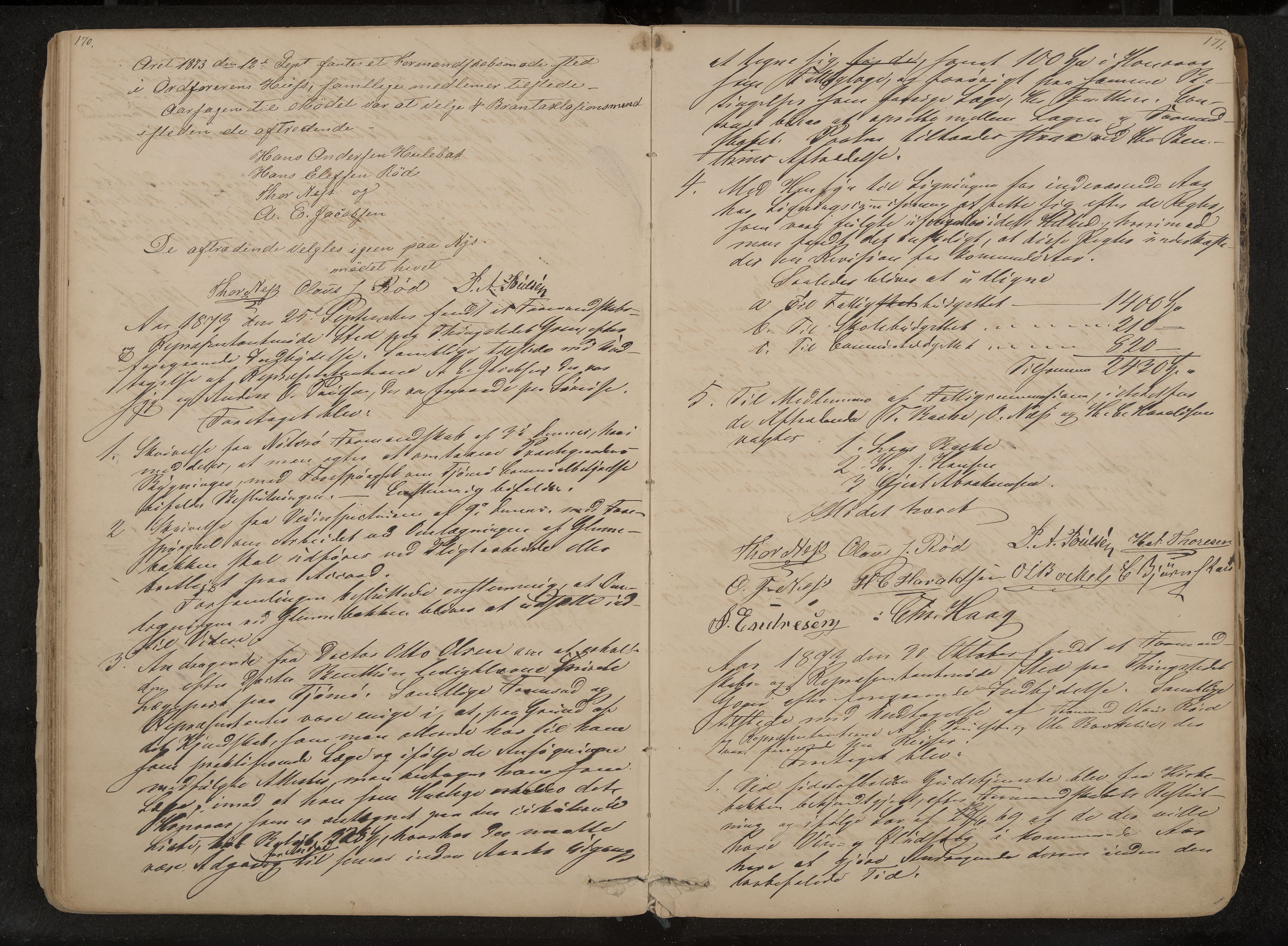 Tjøme formannskap og sentraladministrasjon, IKAK/0723021-1/A/L0002: Møtebok, 1865-1886, p. 170-171