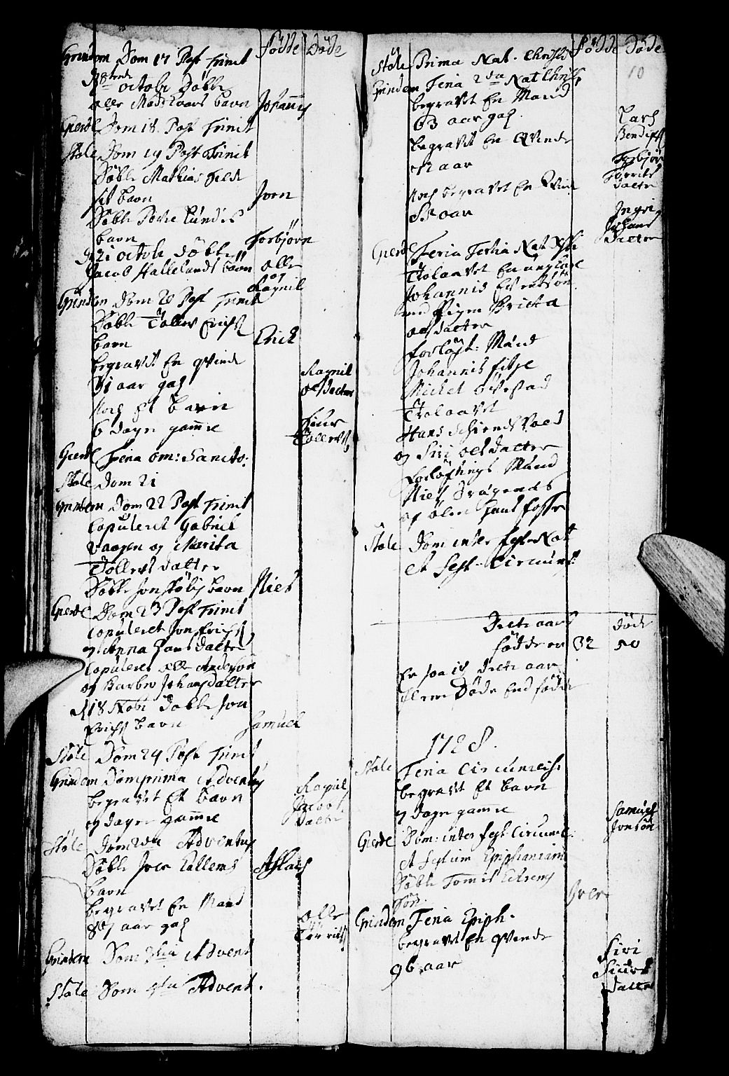 Etne sokneprestembete, SAB/A-75001/H/Haa: Parish register (official) no. A 2, 1725-1755, p. 10
