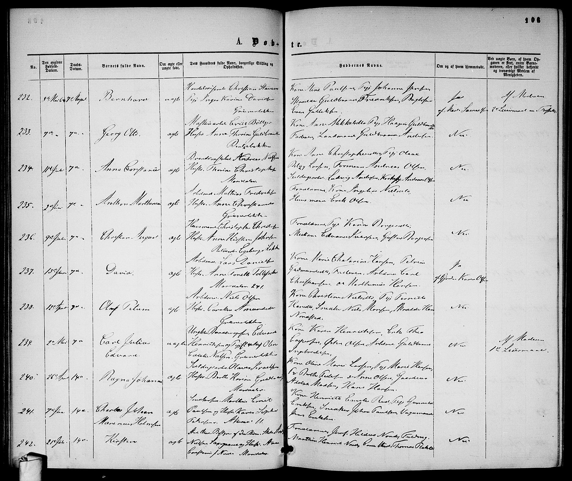 Gamle Aker prestekontor Kirkebøker, AV/SAO-A-10617a/G/L0001: Parish register (copy) no. 1, 1861-1868, p. 106