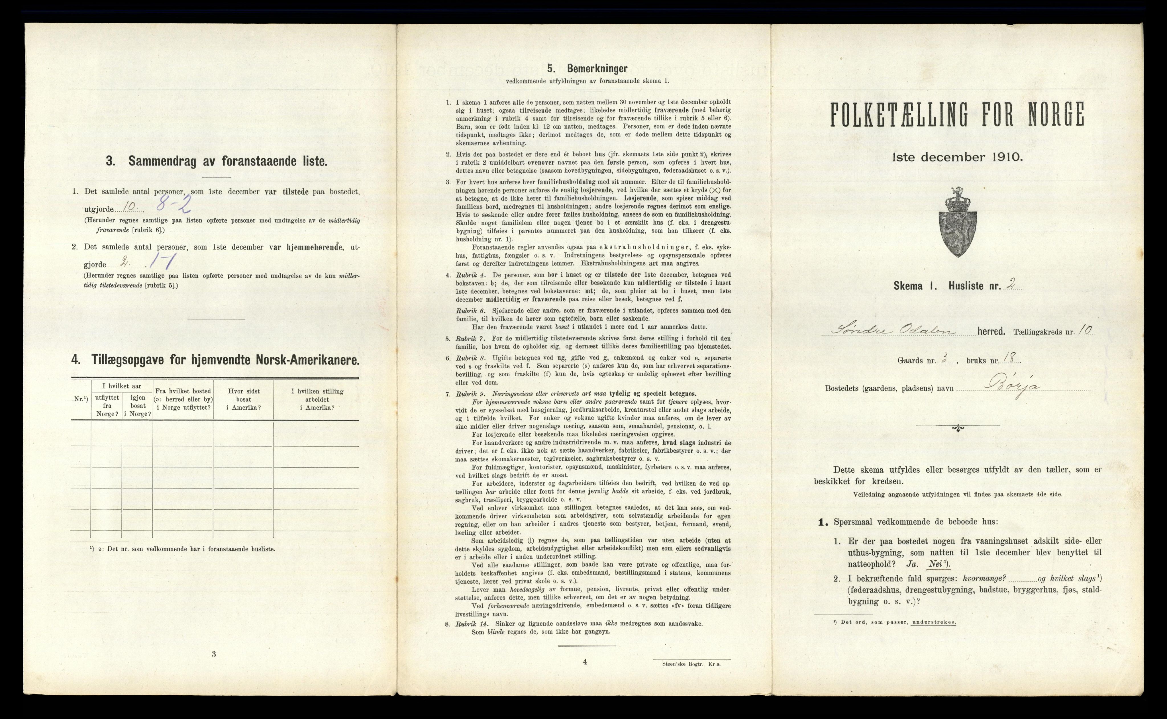 RA, 1910 census for Sør-Odal, 1910, p. 1644