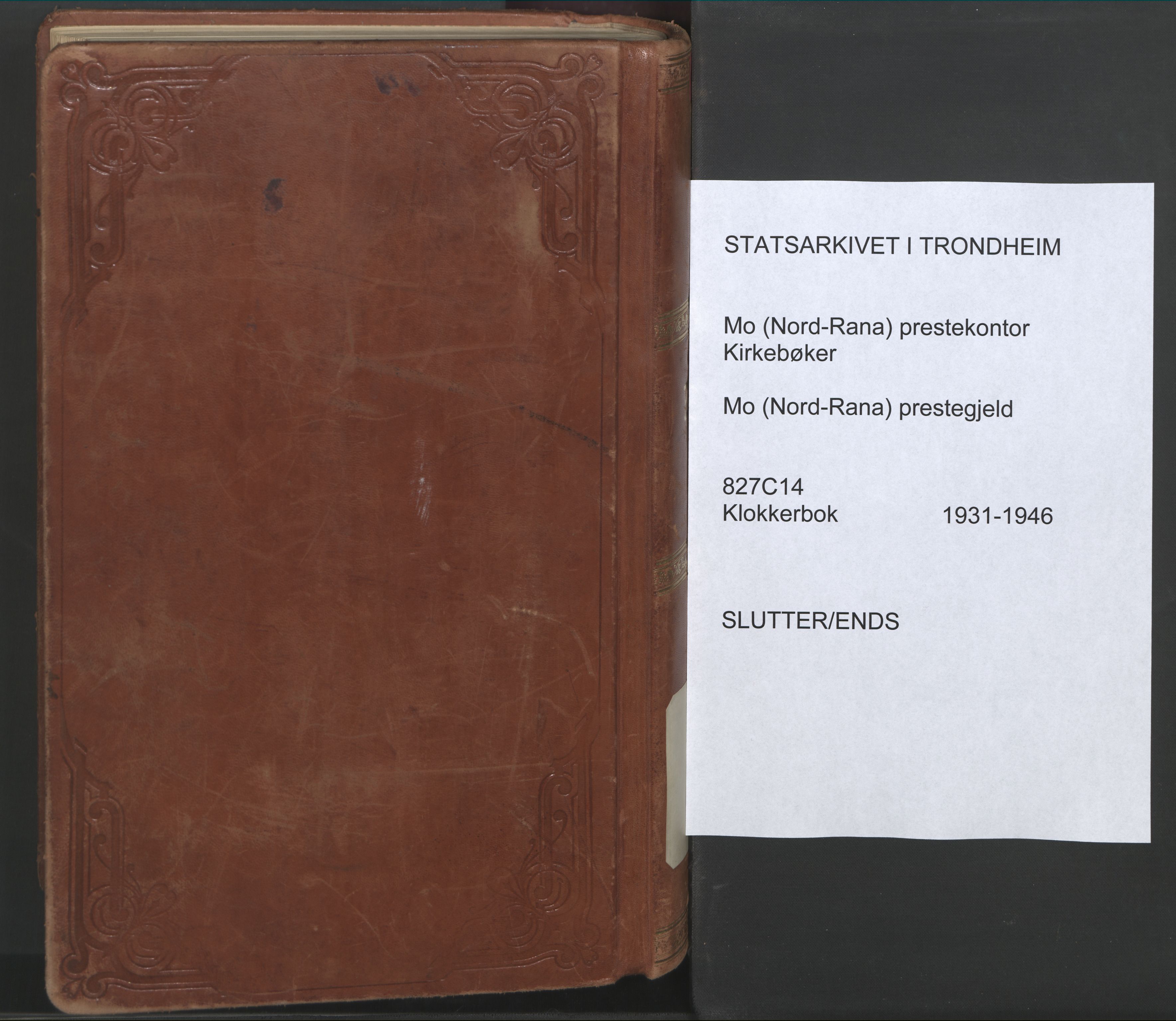 Ministerialprotokoller, klokkerbøker og fødselsregistre - Nordland, AV/SAT-A-1459/827/L0425: Parish register (copy) no. 827C14, 1931-1946