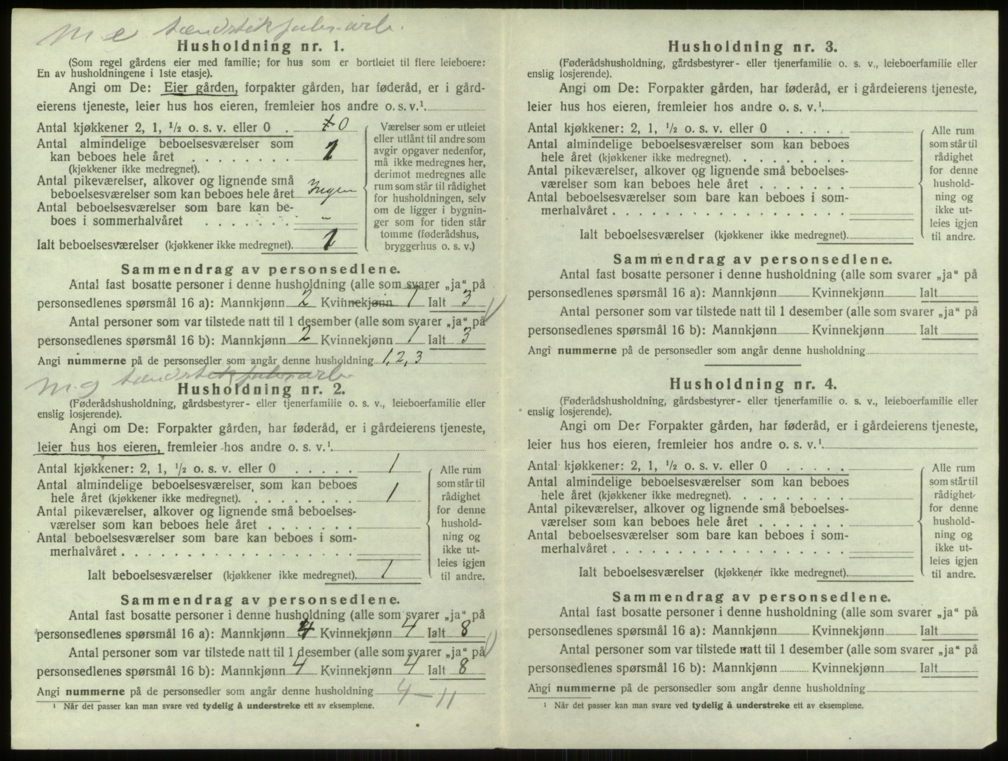 SAO, 1920 census for Berg, 1920, p. 1018