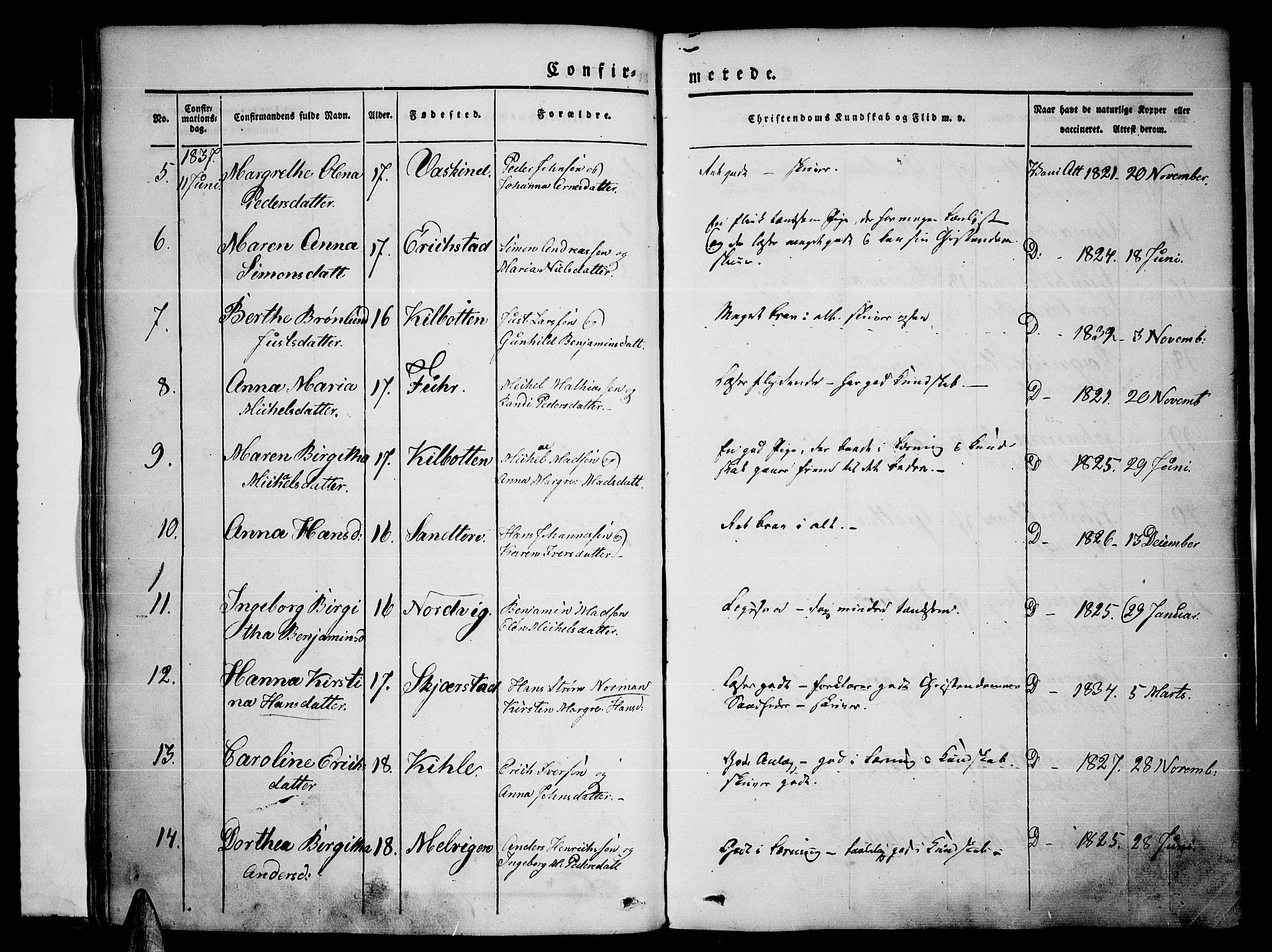 Trondenes sokneprestkontor, AV/SATØ-S-1319/H/Ha/L0007kirke: Parish register (official) no. 7, 1827-1841