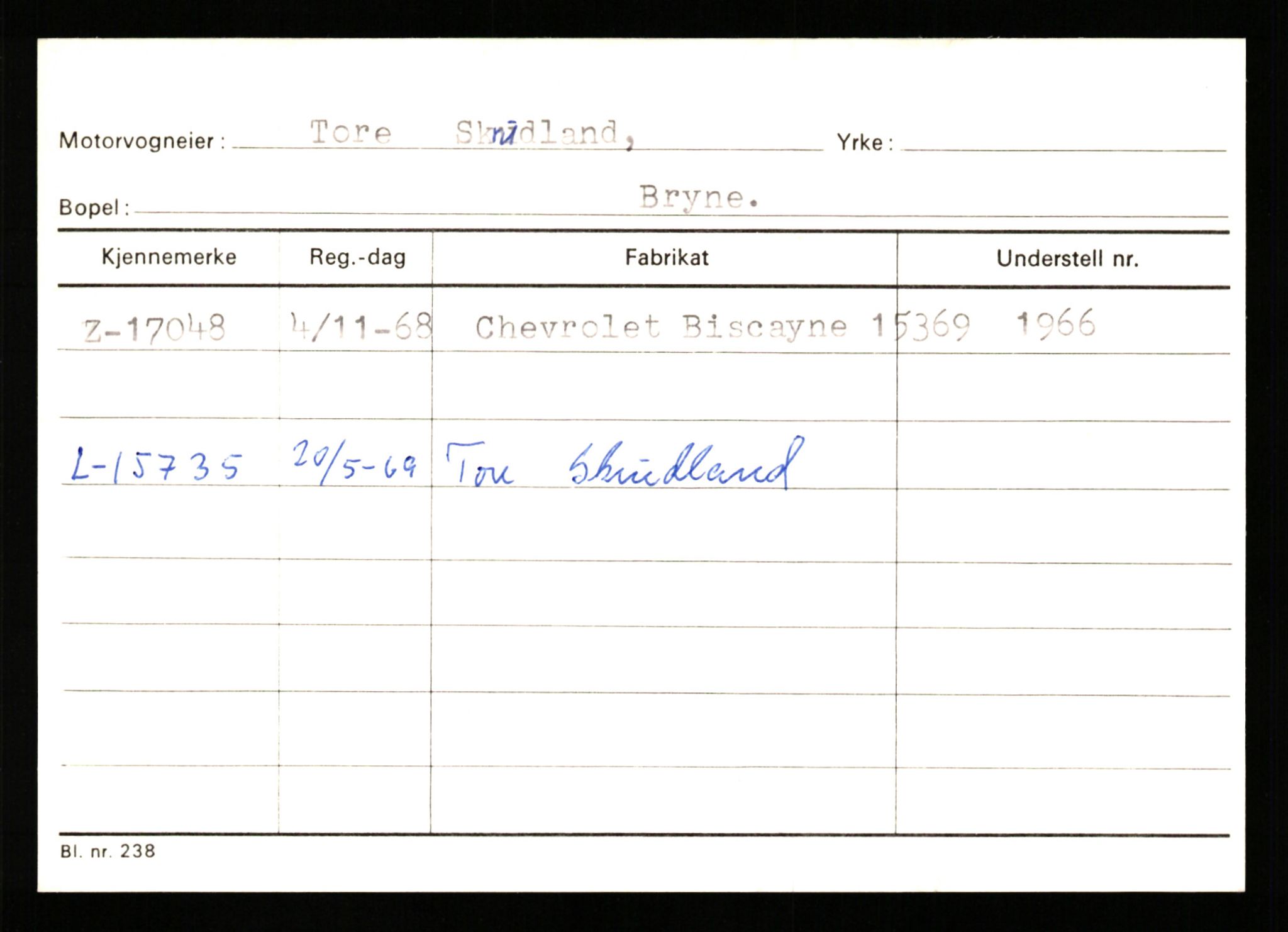 Stavanger trafikkstasjon, AV/SAST-A-101942/0/G/L0004: Registreringsnummer: 15497 - 22957, 1930-1971, p. 817